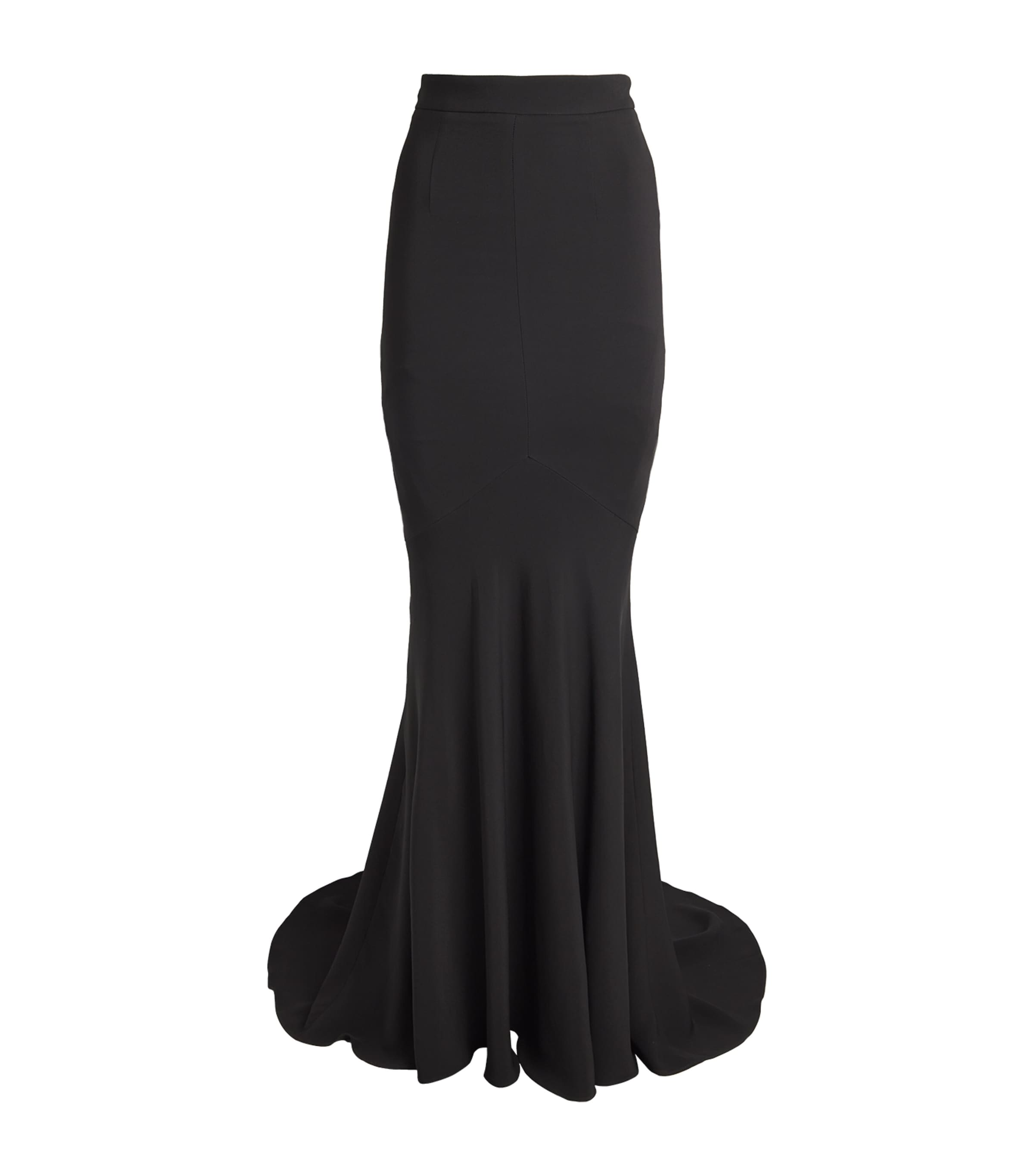 Patou Merino-cashmere Maxi Skirt In Black