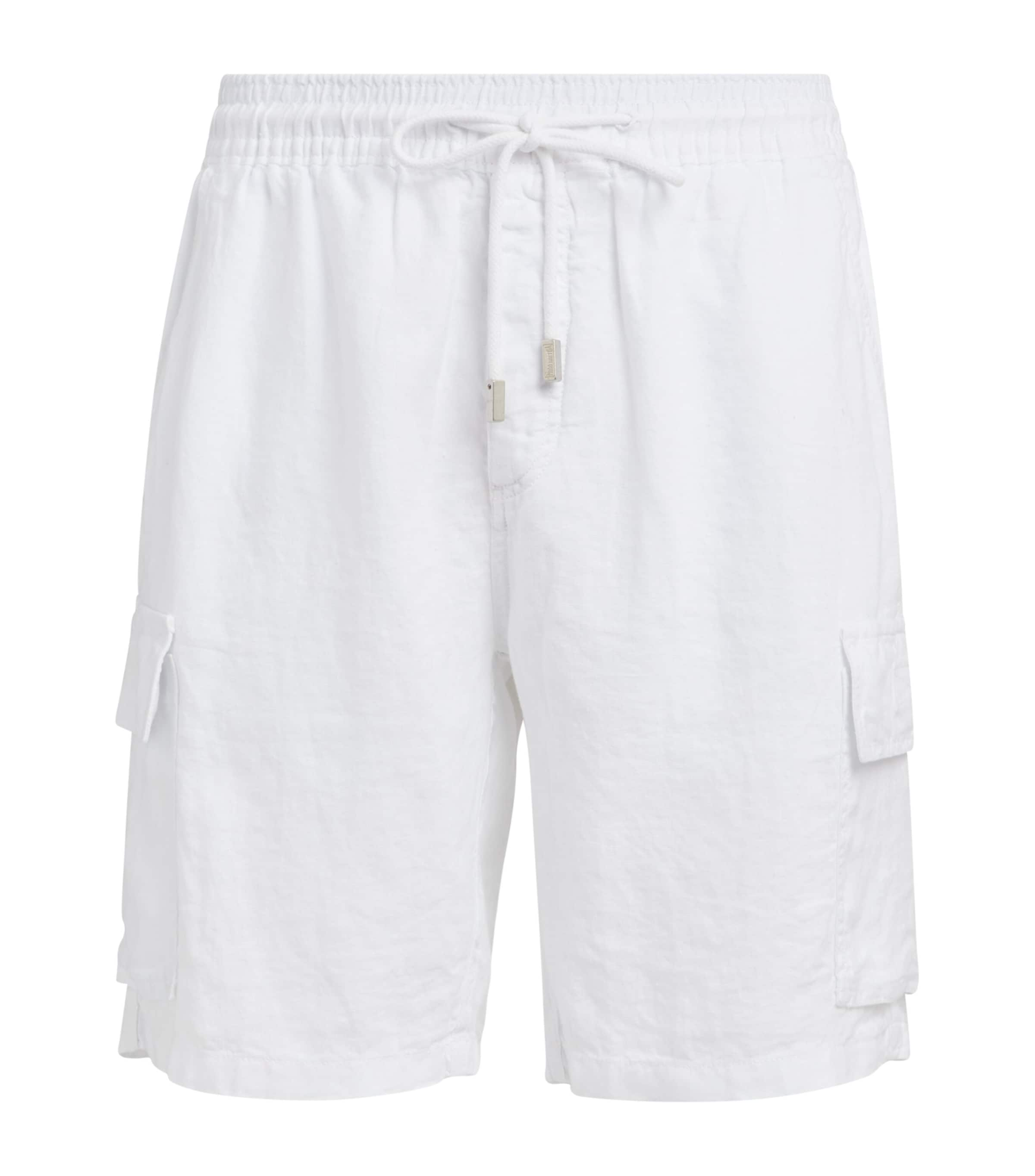 Vilebrequin Linen Baie Shorts In White