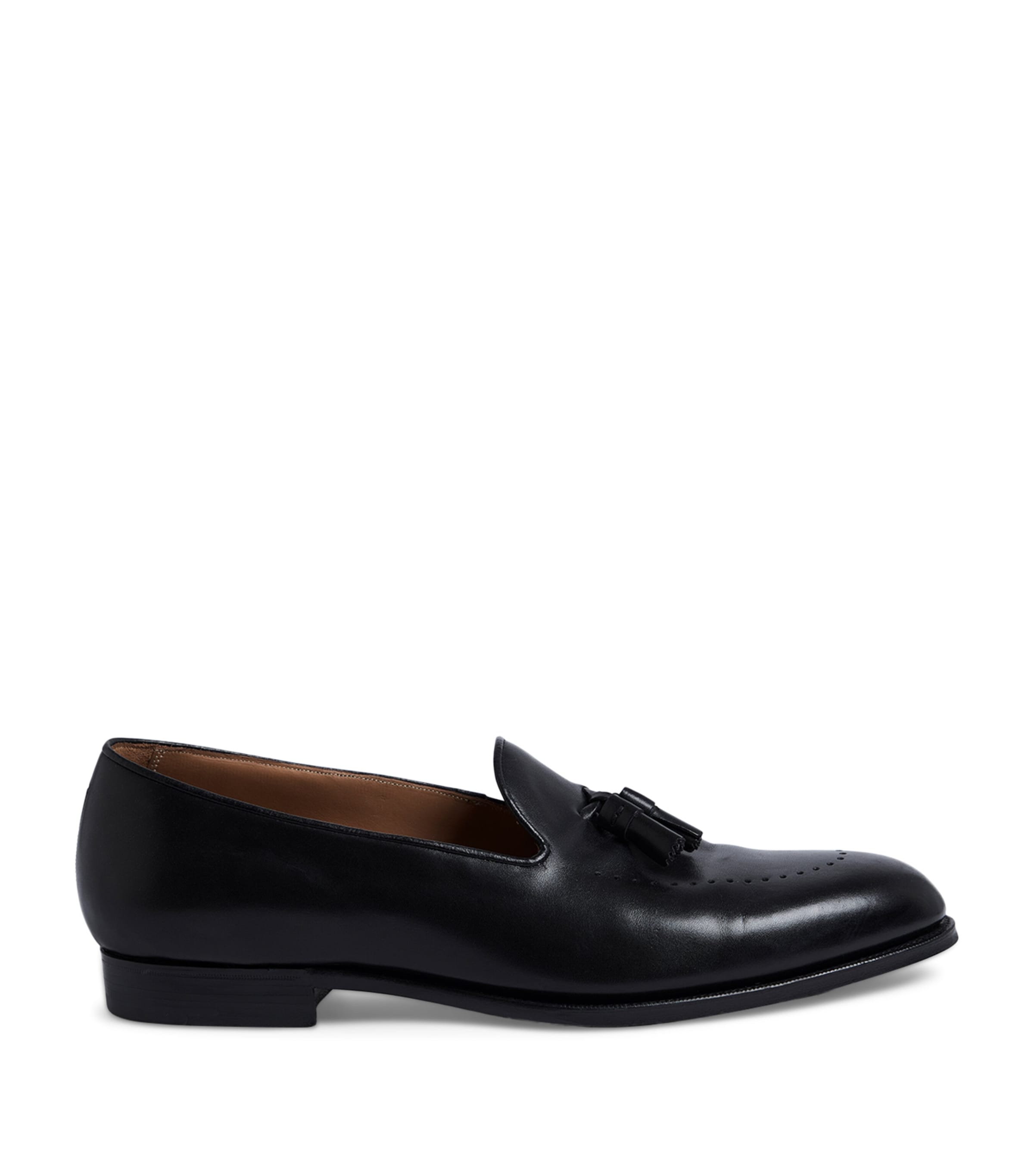 Dunhill Calf Leather Tassel Loafers In Black