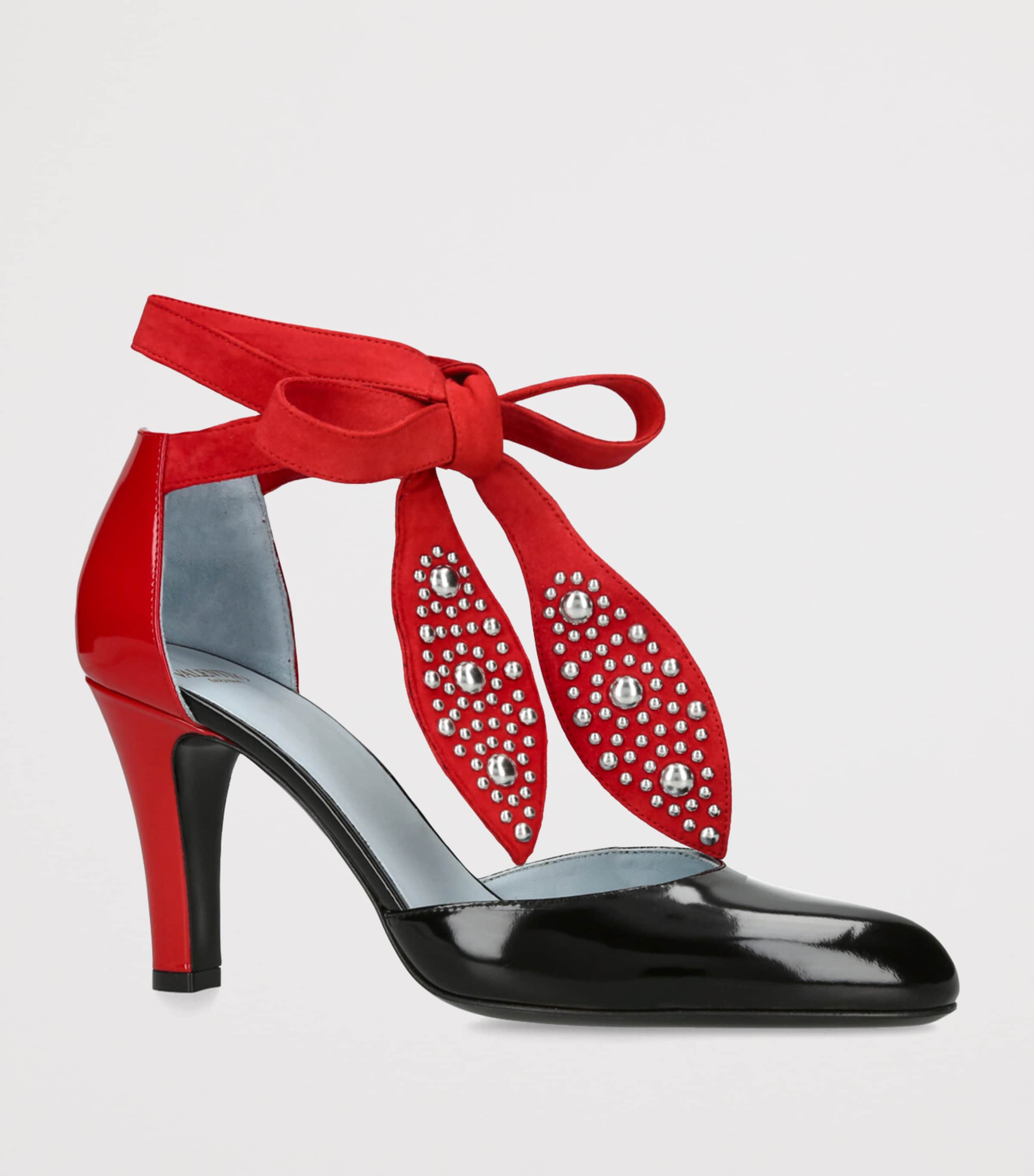Valentino Garavani FolieFoliage Dorsay Heeled Sandals 85 Red Comb Image 3