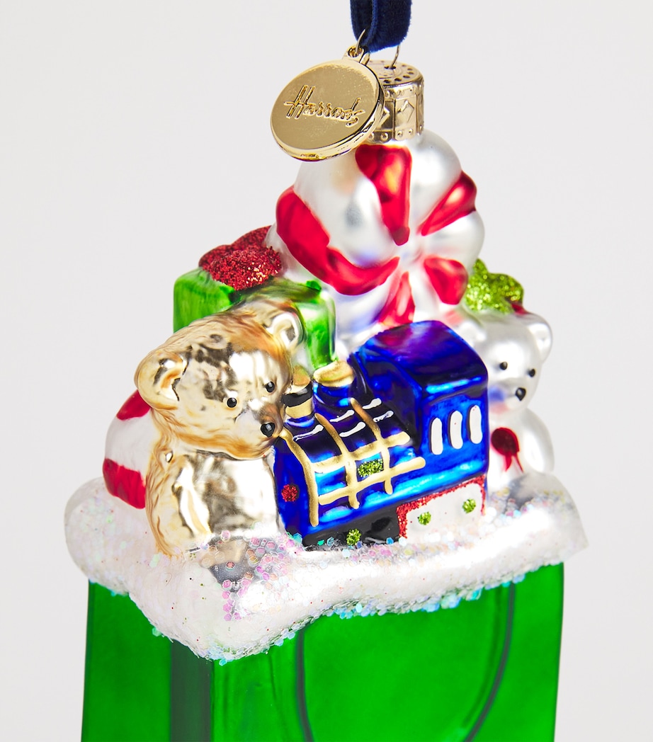 Harrods Shopping Bag Tree Decoration GREEN Image 2