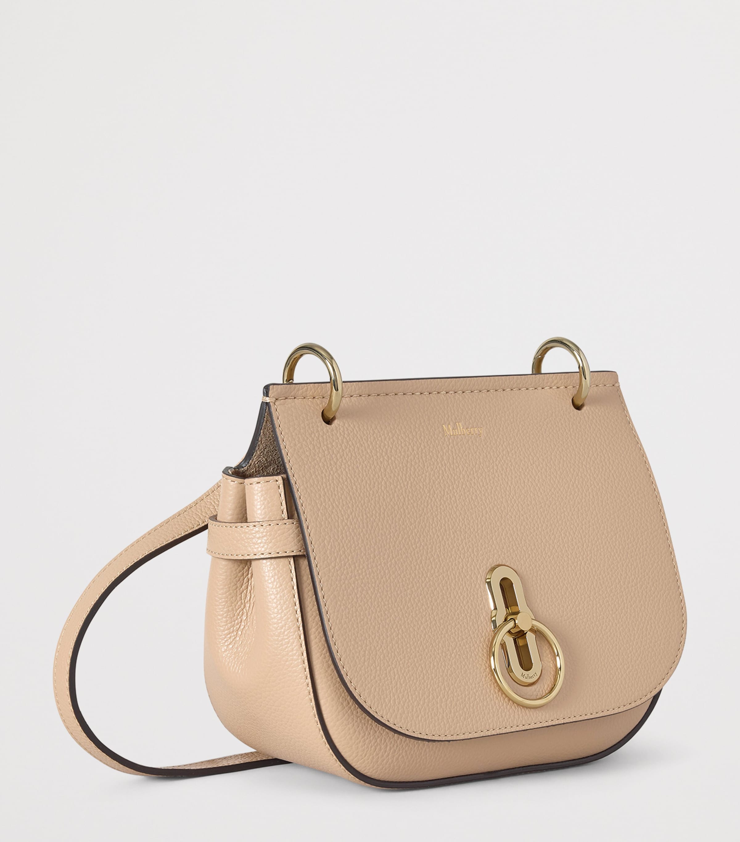 Mulberry Small Leather Amberley Satchel Cross-Body Bag Crumpet Image 2