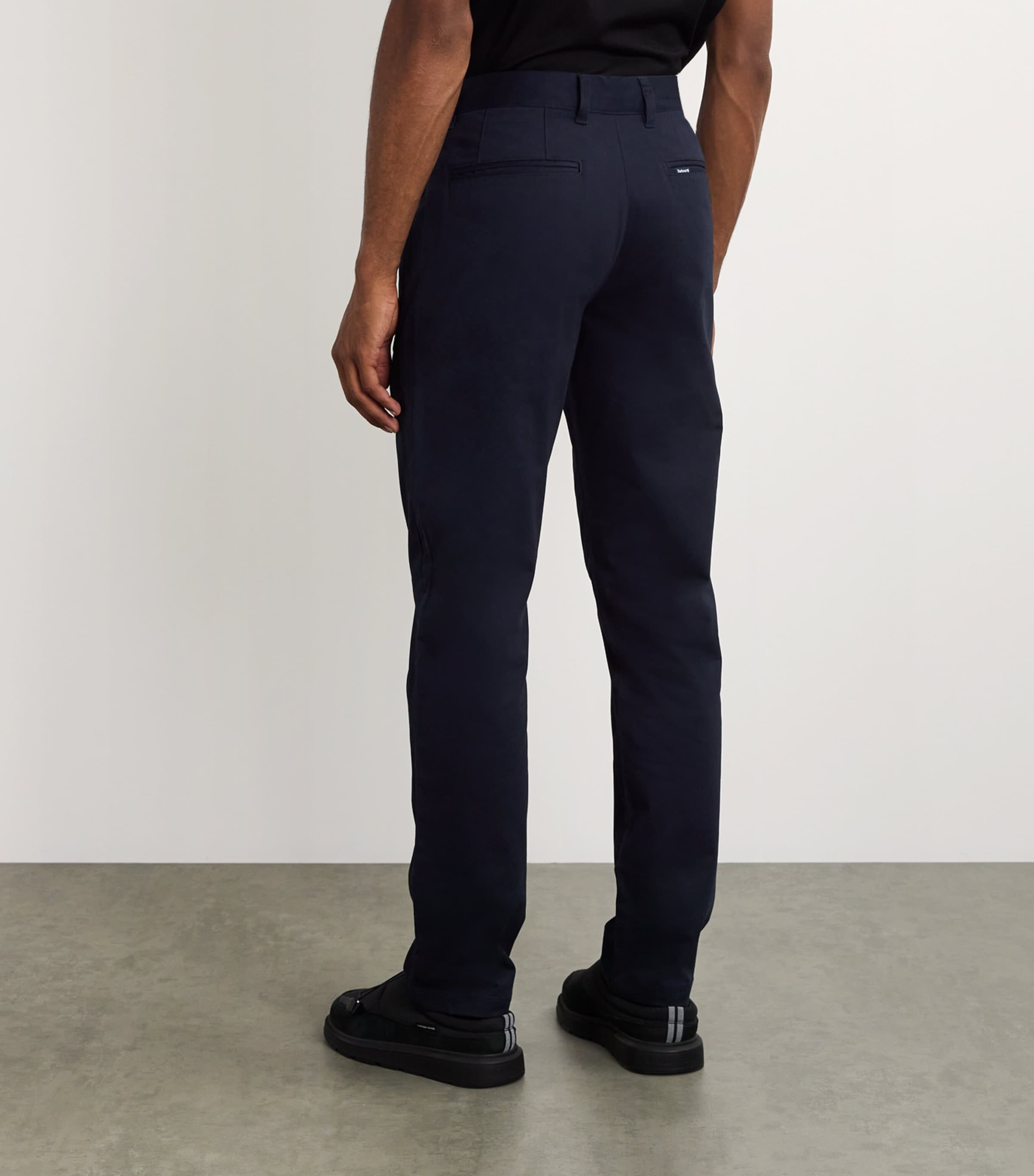Suede Sateen Tailored Trousers DARK NAVY Image 4