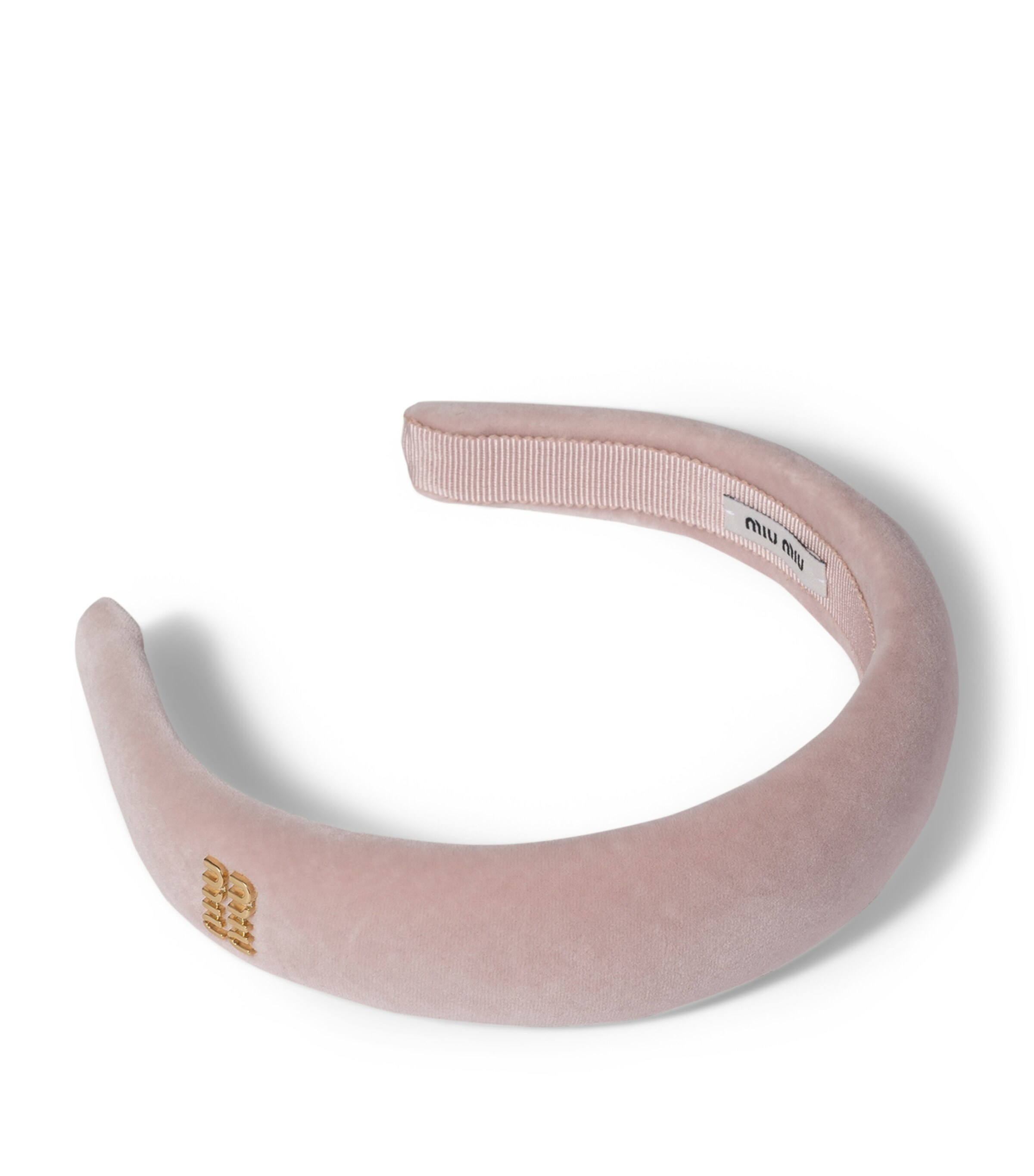 Miu Miu Velvet Logo Headband Image 1