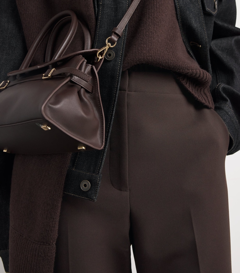 Kenna High-Rise Flared Trousers CHOCOLATE Image 6