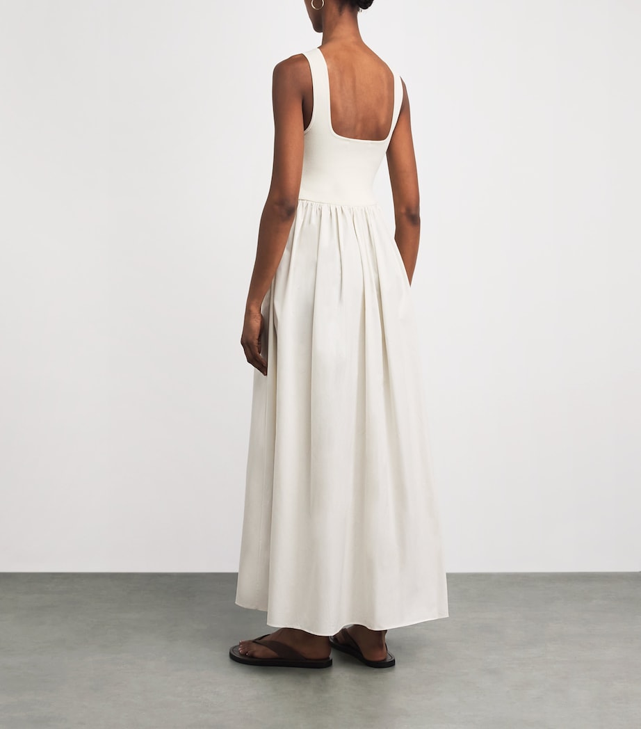 Matteau Womens Organic Cotton Midi Dress Ecruecr Image 5