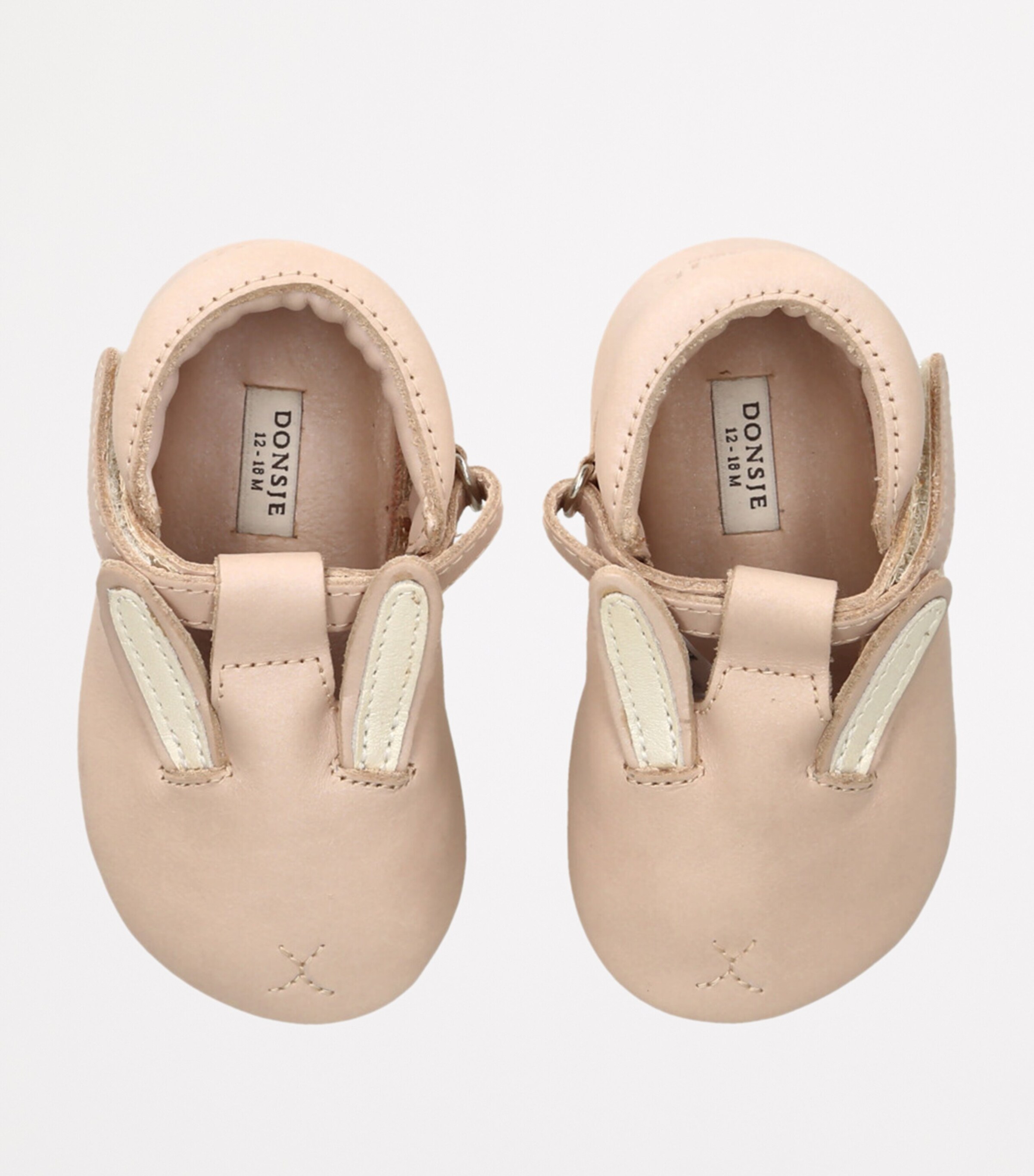 Donsje Leather Bunny Blinc Crib Shoes Pale Pink Image 4