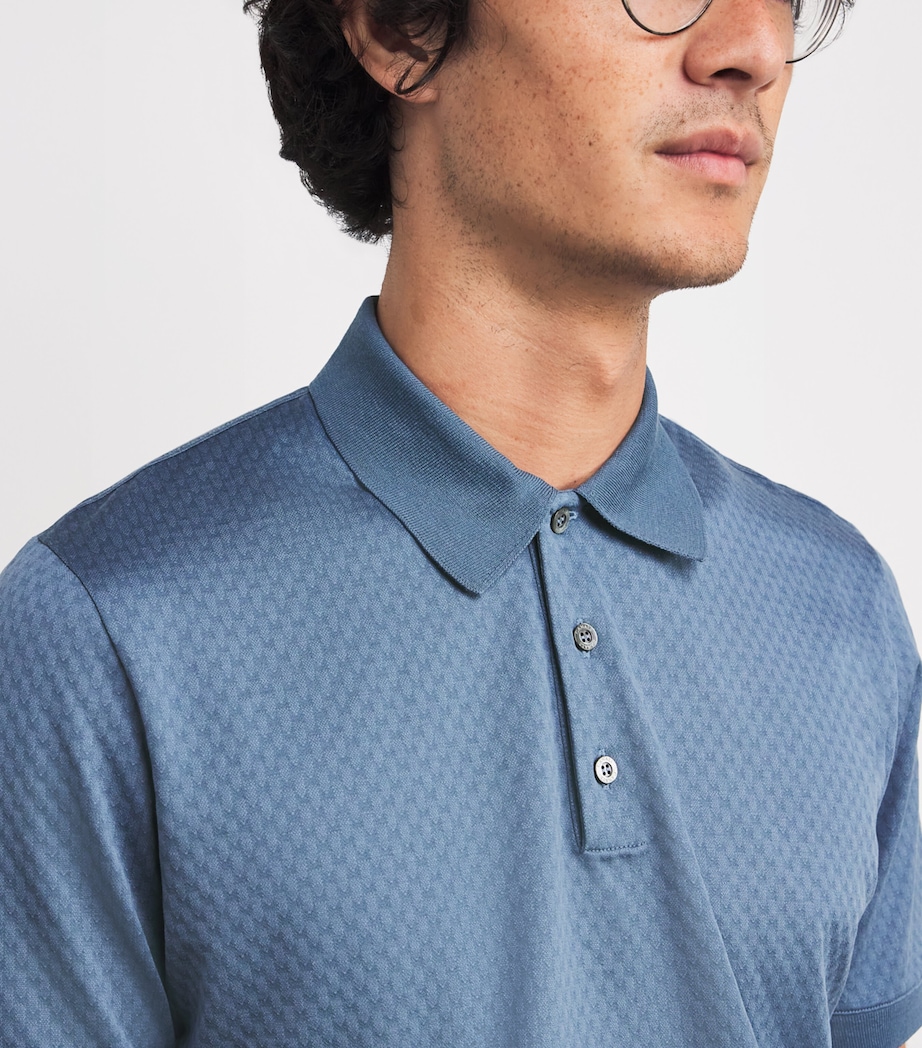 Cotton Jacquard Polo Shirt 420 Image 6