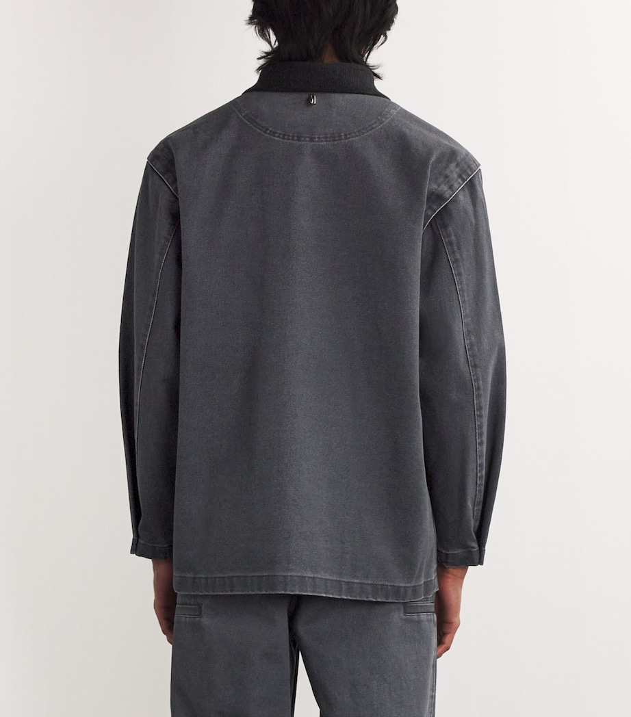 Le 17 Septembre Mens Denim Work Jacket Navy Image 4