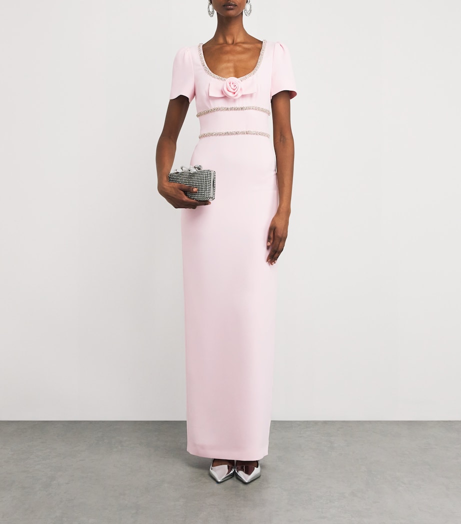 Crystal-Embellished Rose Maxi Dress PINK Image 2