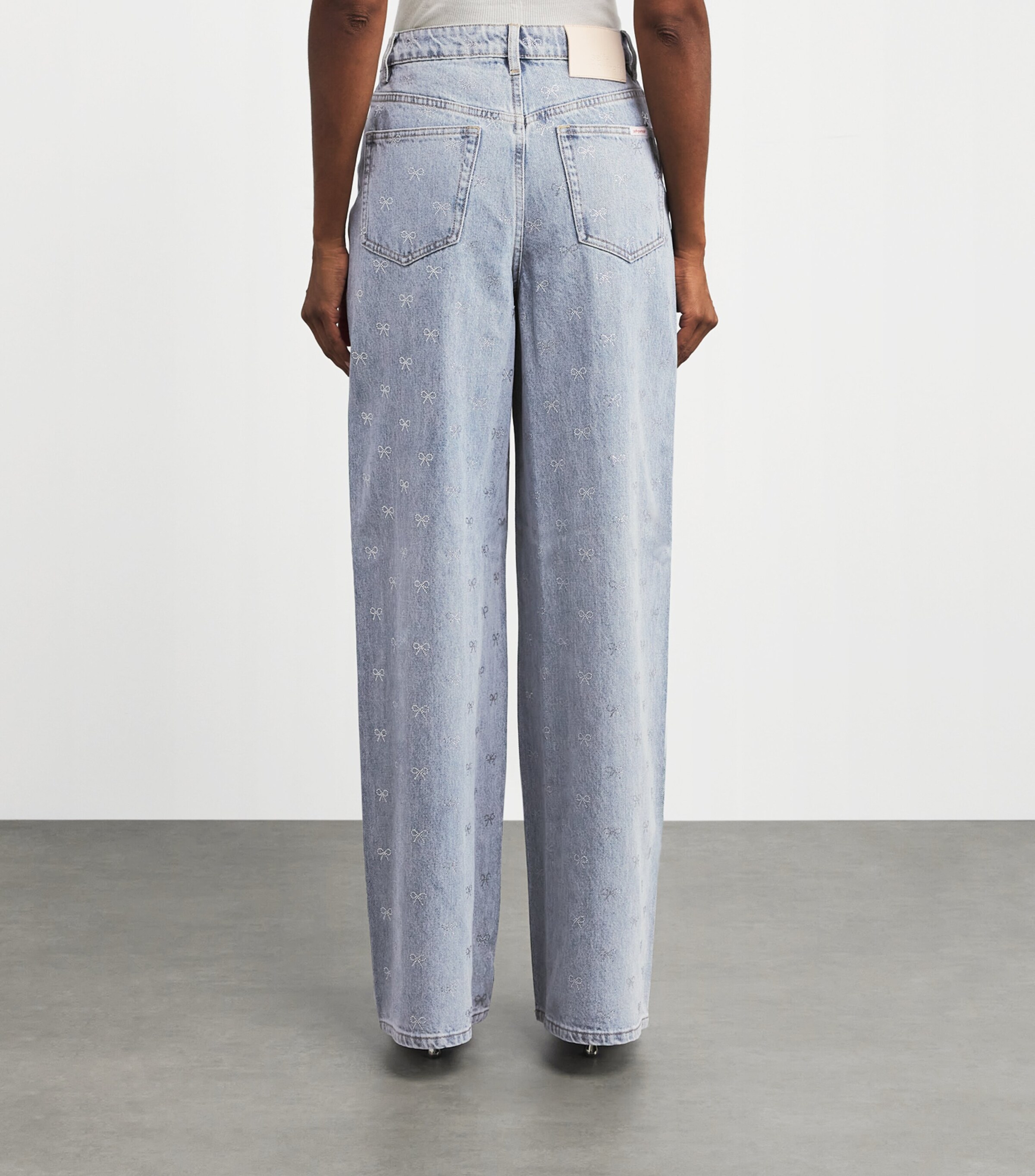 Self-Portrait Bow Embellished Wide-Leg Jeans | Women Clothing | Jeans | Flared Jeans | Designers | Self Portrait Self-Portrait Bow Embellished Wide-Leg Jeans | Women Clothing | Jeans | Flared Jeans | Designers | Self Portrait
