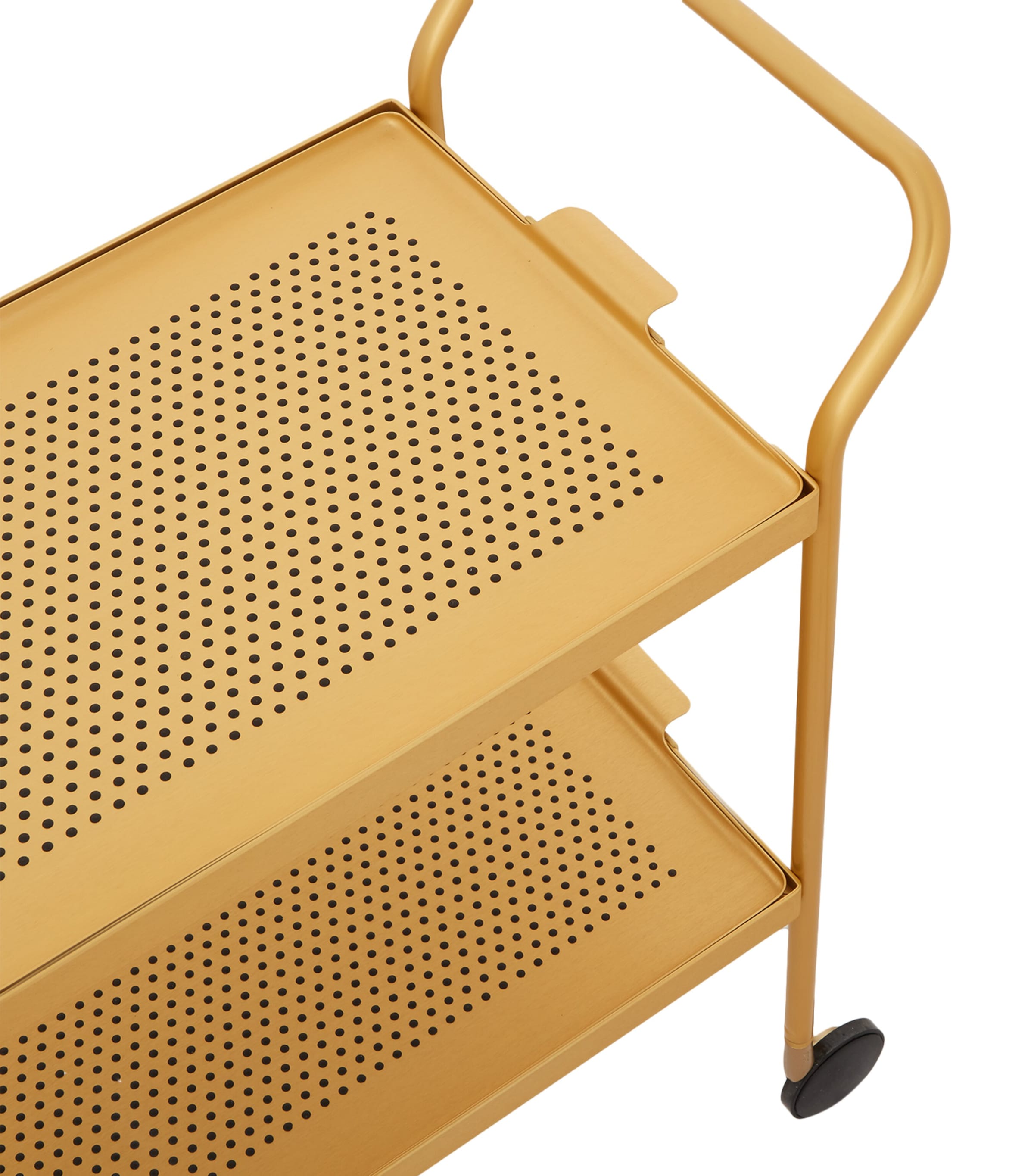 Two-Tier Rubber Grip Trolley GOLD Image 2