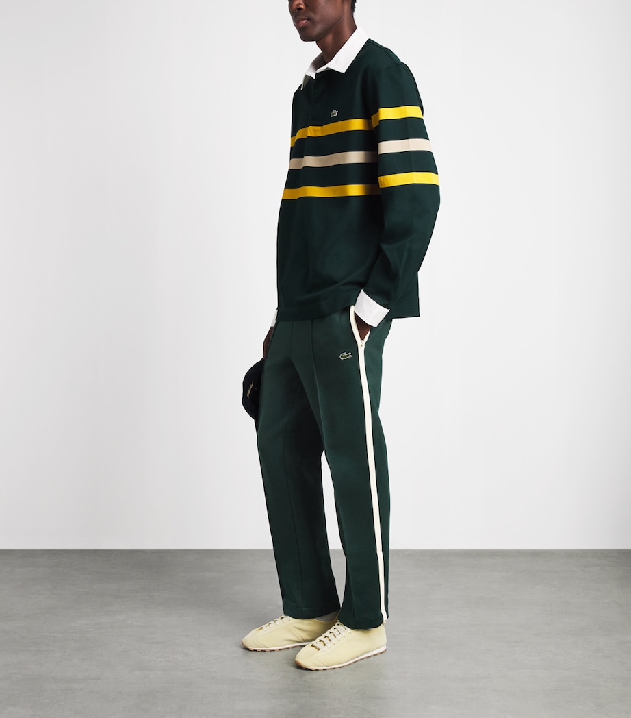 Lacoste Mens Tape-Trim Sweatpants Sinople Image 2