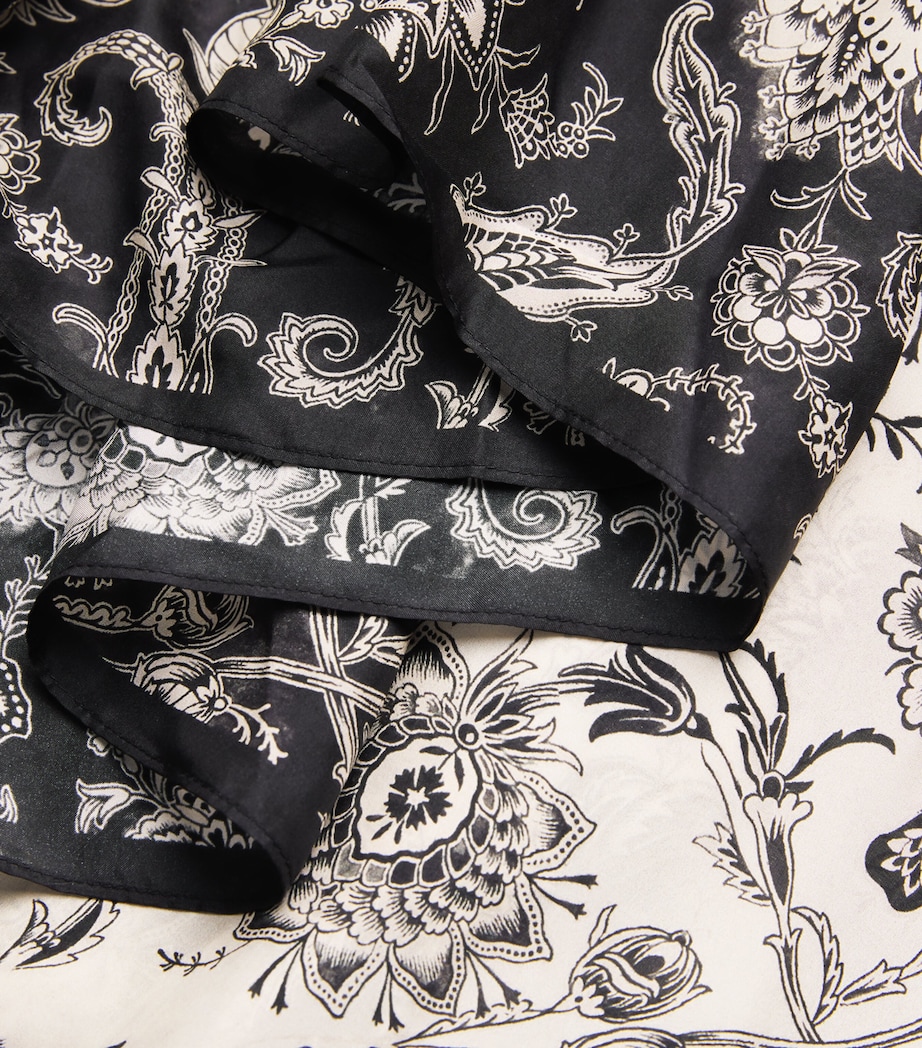 Silk Floral Rhiannon Mini Dress CRMBLKFLO CR/BLK/FLR Image 5