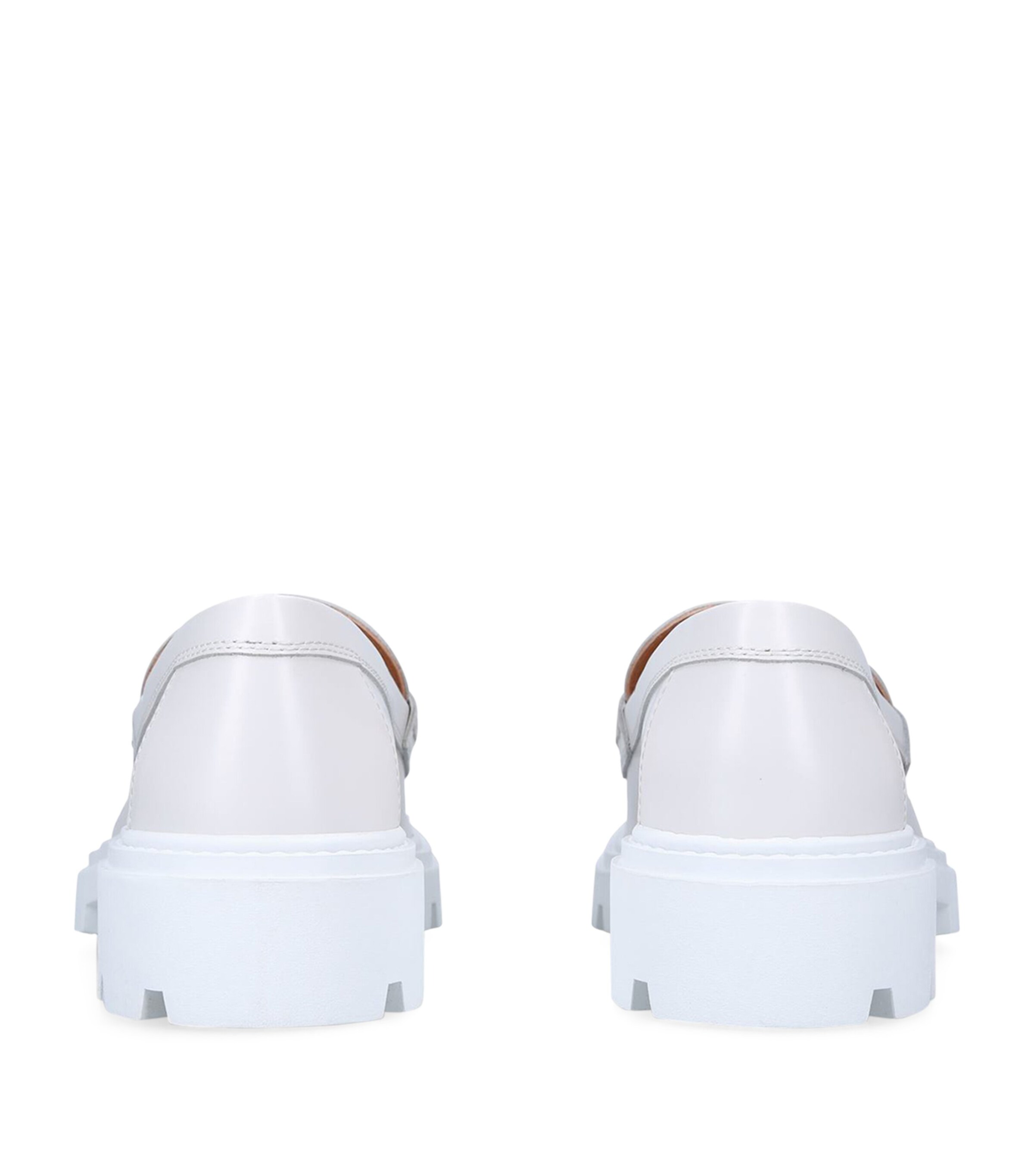 Leather Gomma Frangia Loafers WHITE Image 2