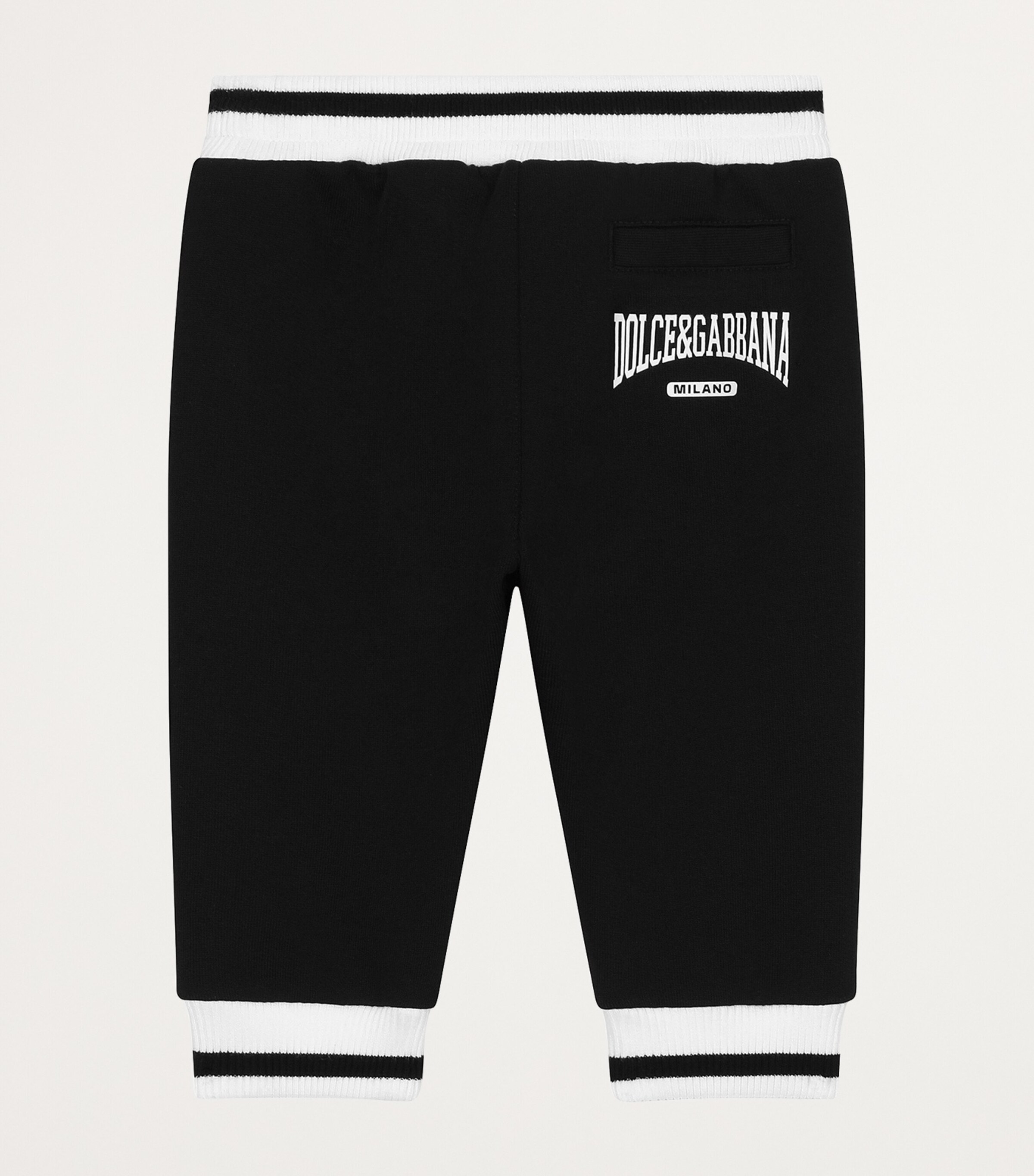 Dolce&Gabbana Kids Cotton Jersey Trousers (3-30 Months) Black Image 2