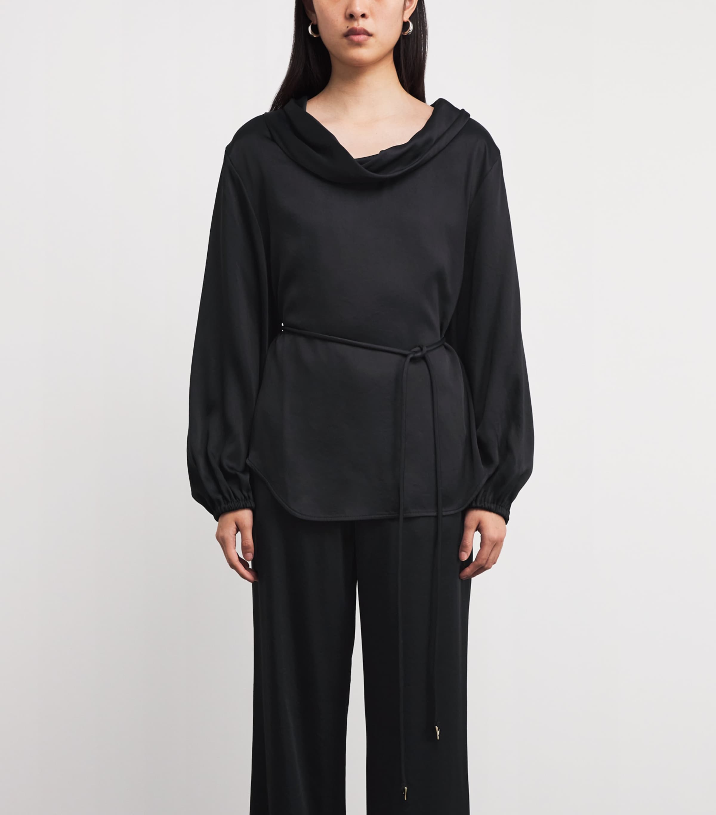 Satin Soraya Top 001 BLACK Image 3