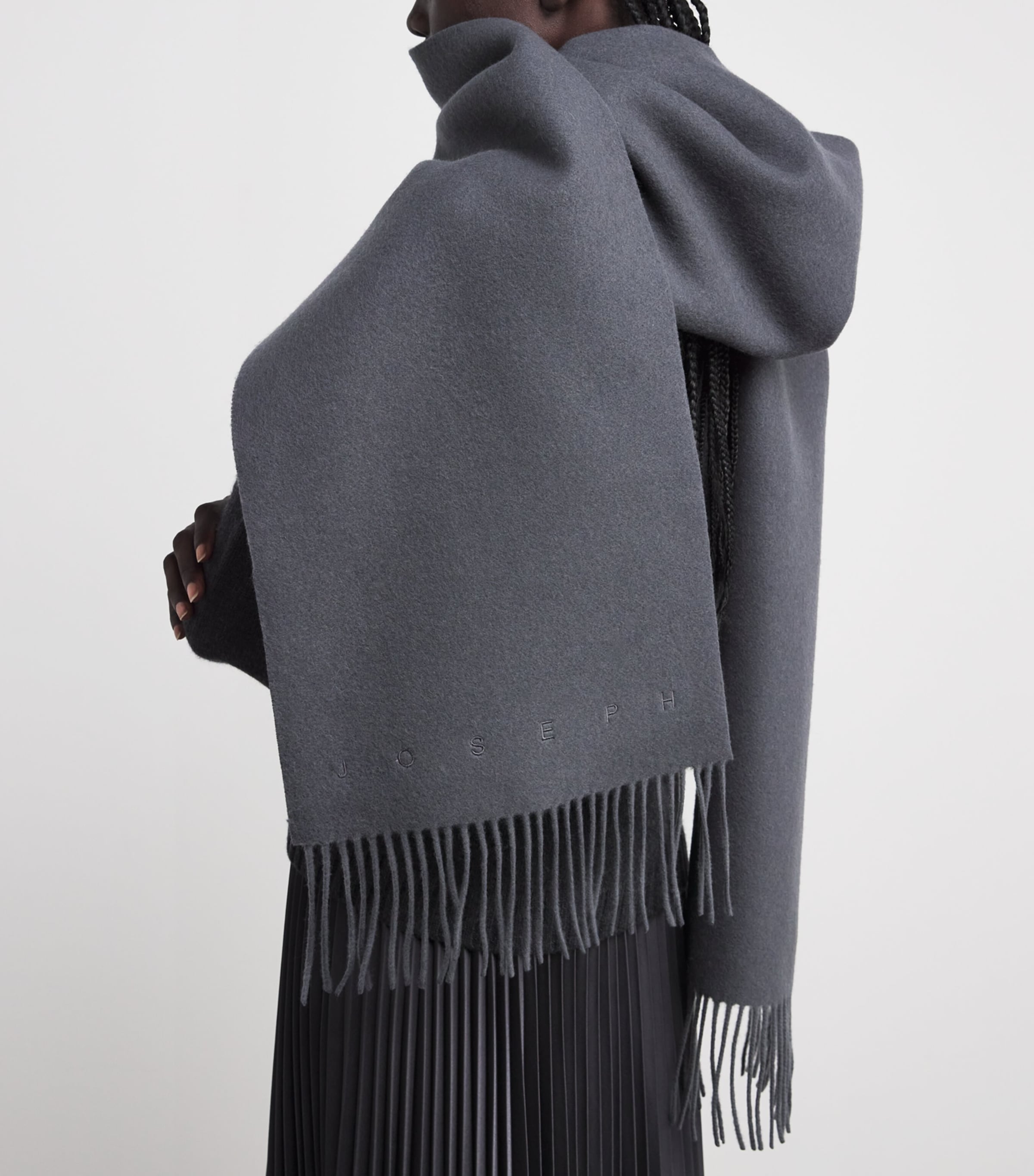 Wool Cecile Scarf SMOKE Image 3