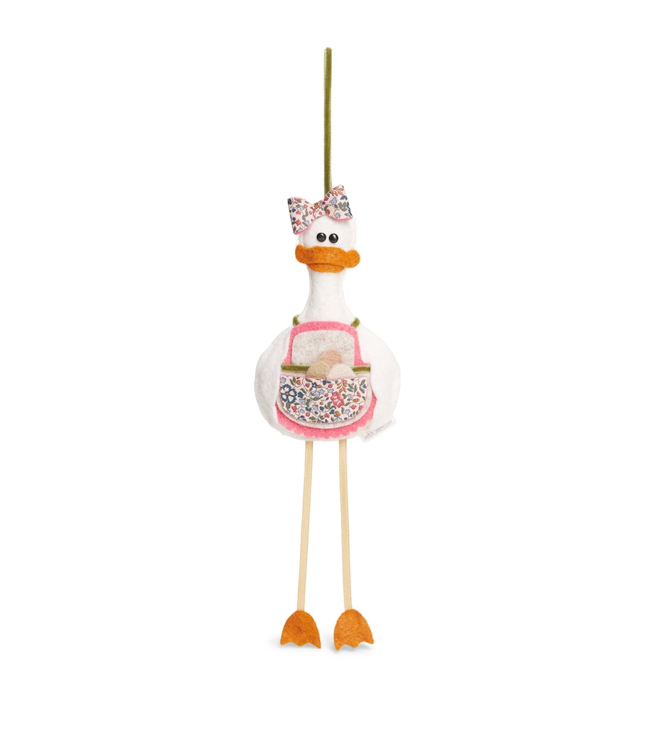 SKETCH.STITCH.LOVE Felt Duck Tree Decoration Cream/multi Image 1
