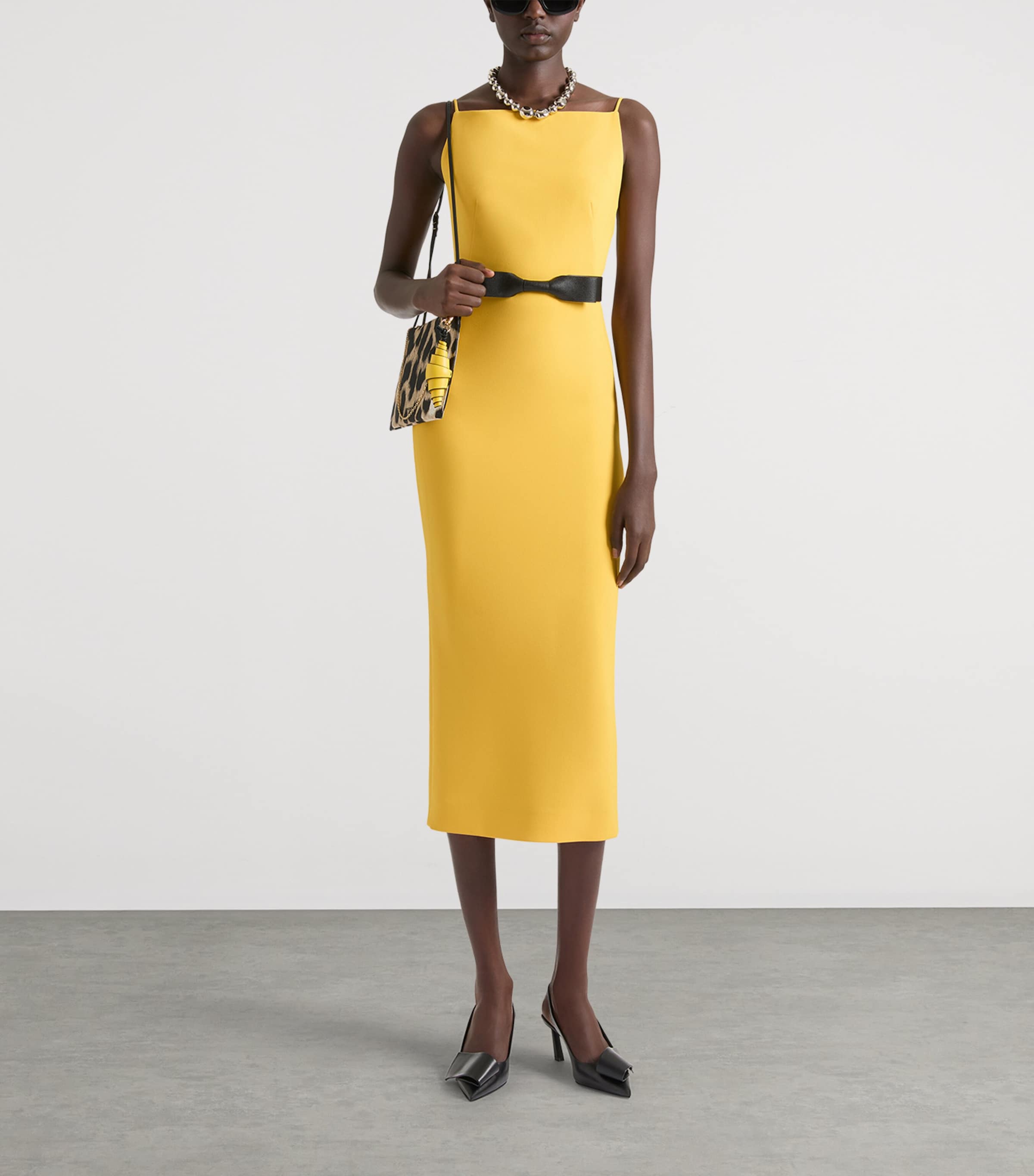 Givenchy Womens Sliced Kick-Back Midi Dress Image 2