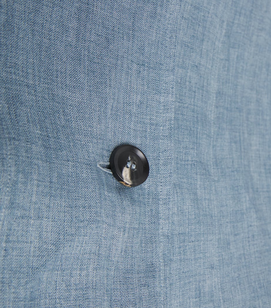 Brioni Mens Linen Overshirt Image 6