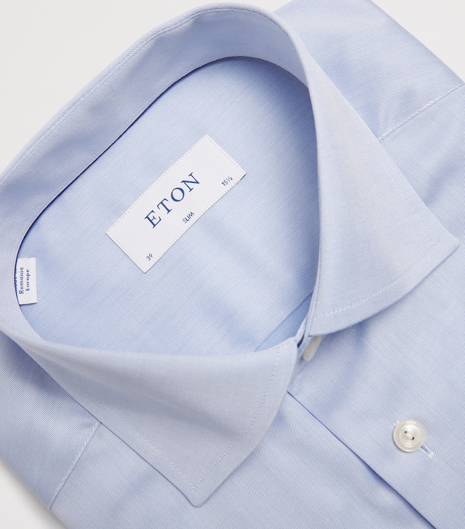 Signature Twill Slim Fit Shirt BLUE Image 5