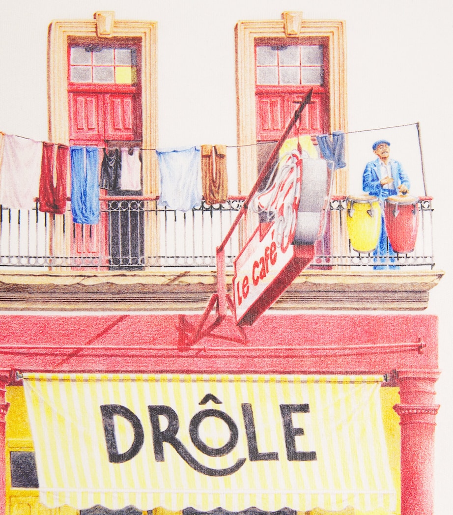Drôle De Monsieur Mens Cotton Café T-Shirt Off White Image 6
