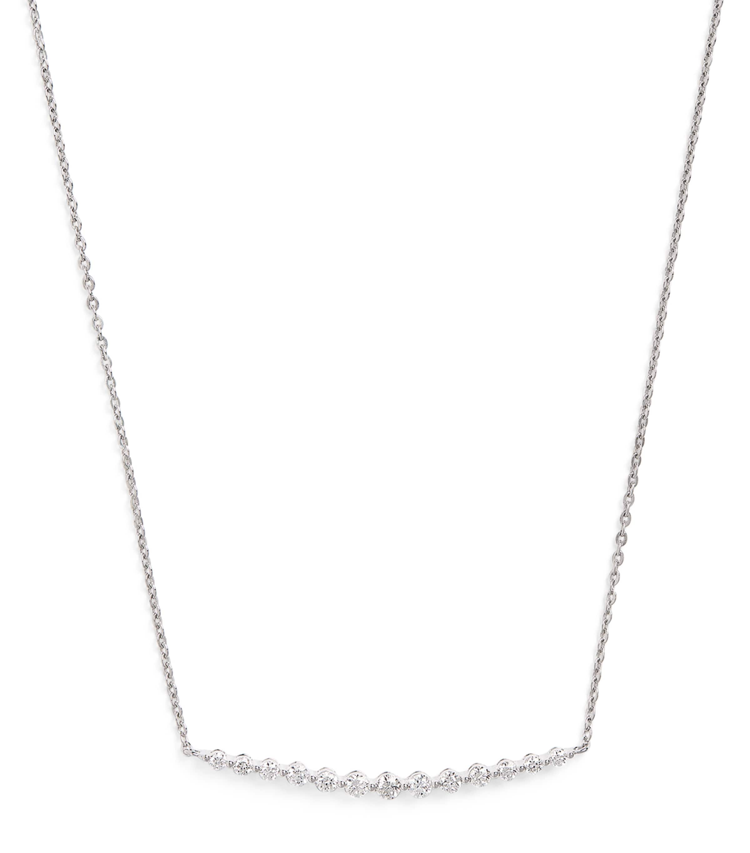 White Gold and Diamond Graduating Pendant Necklace (0.50ct)
