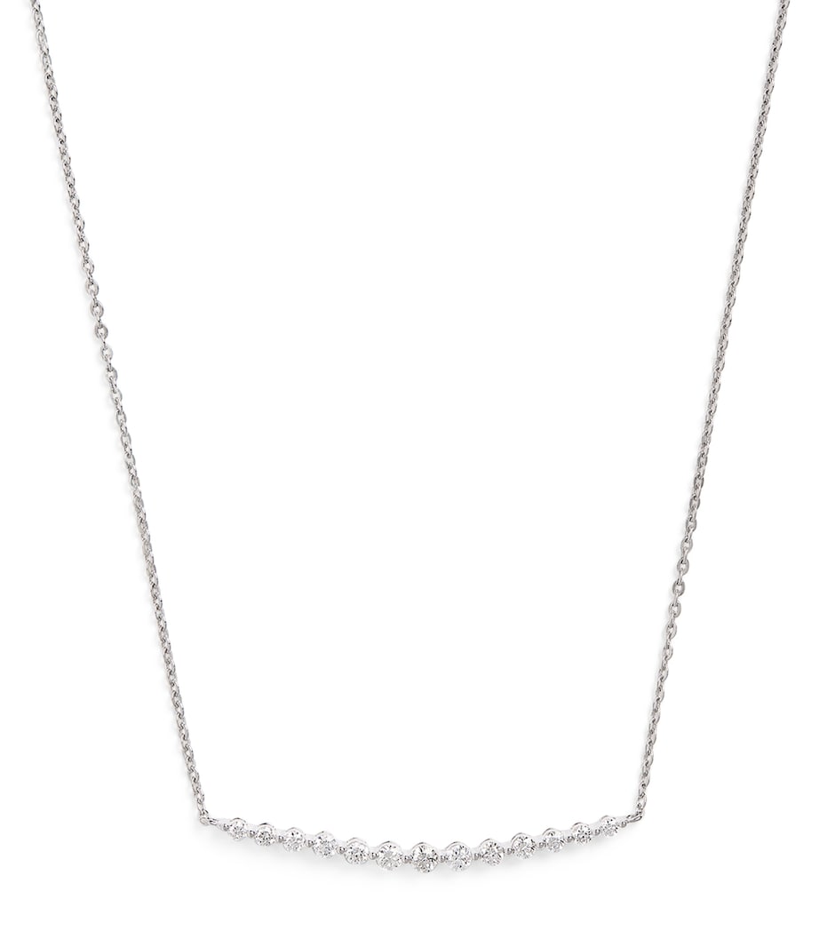 White Gold and Diamond Graduating Pendant Necklace (0.50ct) WHITE GOLD Image 1