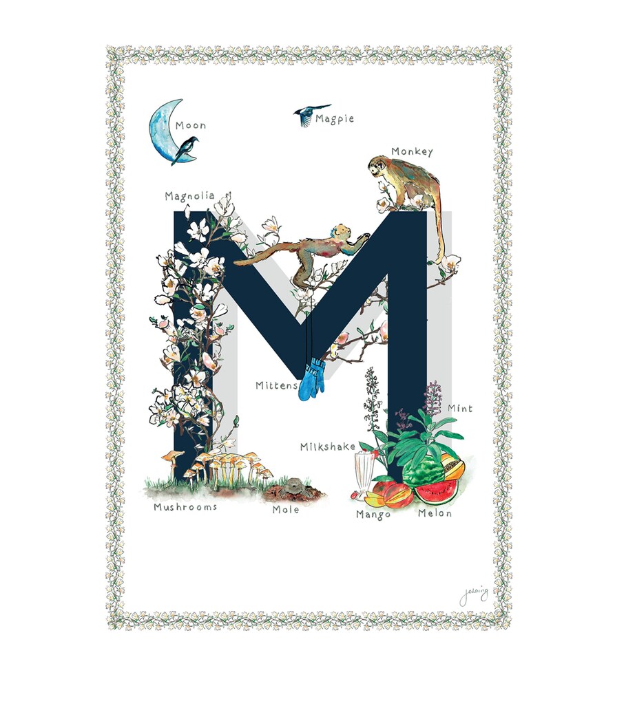 A4 Letter Print NAVY Image 1