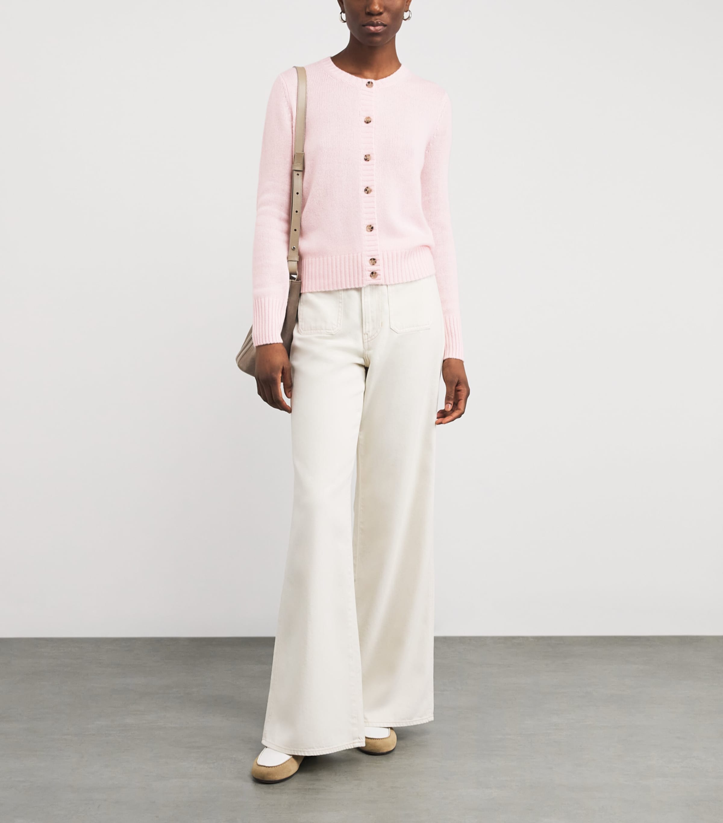 Cashmere Button-Up Cardigan 60/60 PINK Image 2