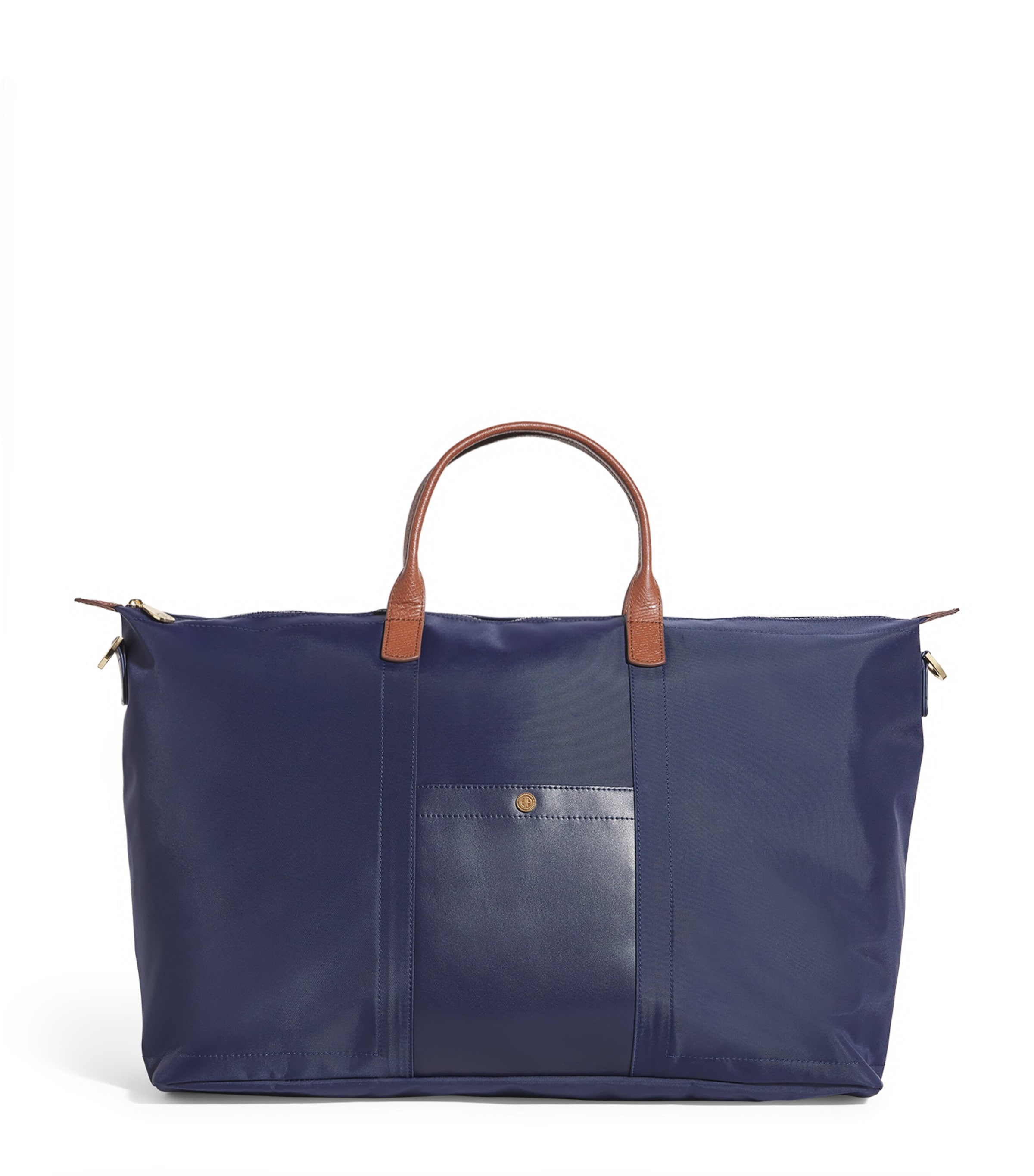 Harrods Nylon Overnight Tote Bag In Blue