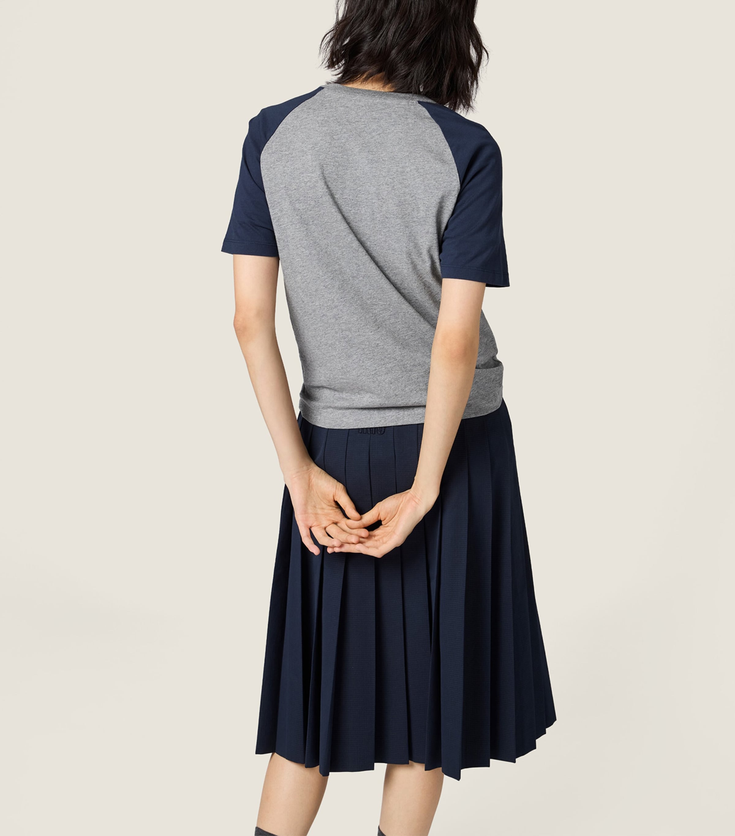 Miu Miu Womens Cotton Jersey Henley T-Shirt Image 3