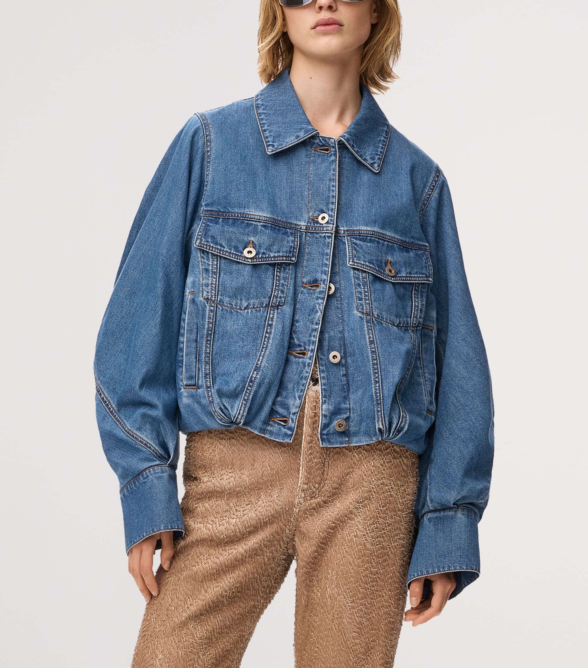 Denim Oversized Jacket LIGHT BLUE Image 3