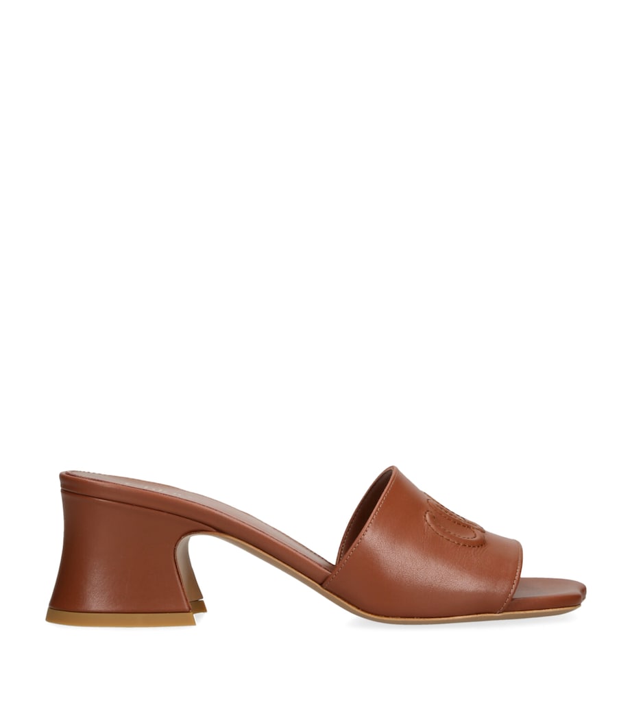 Leather Soleil Mules 55 BROWN Image 1