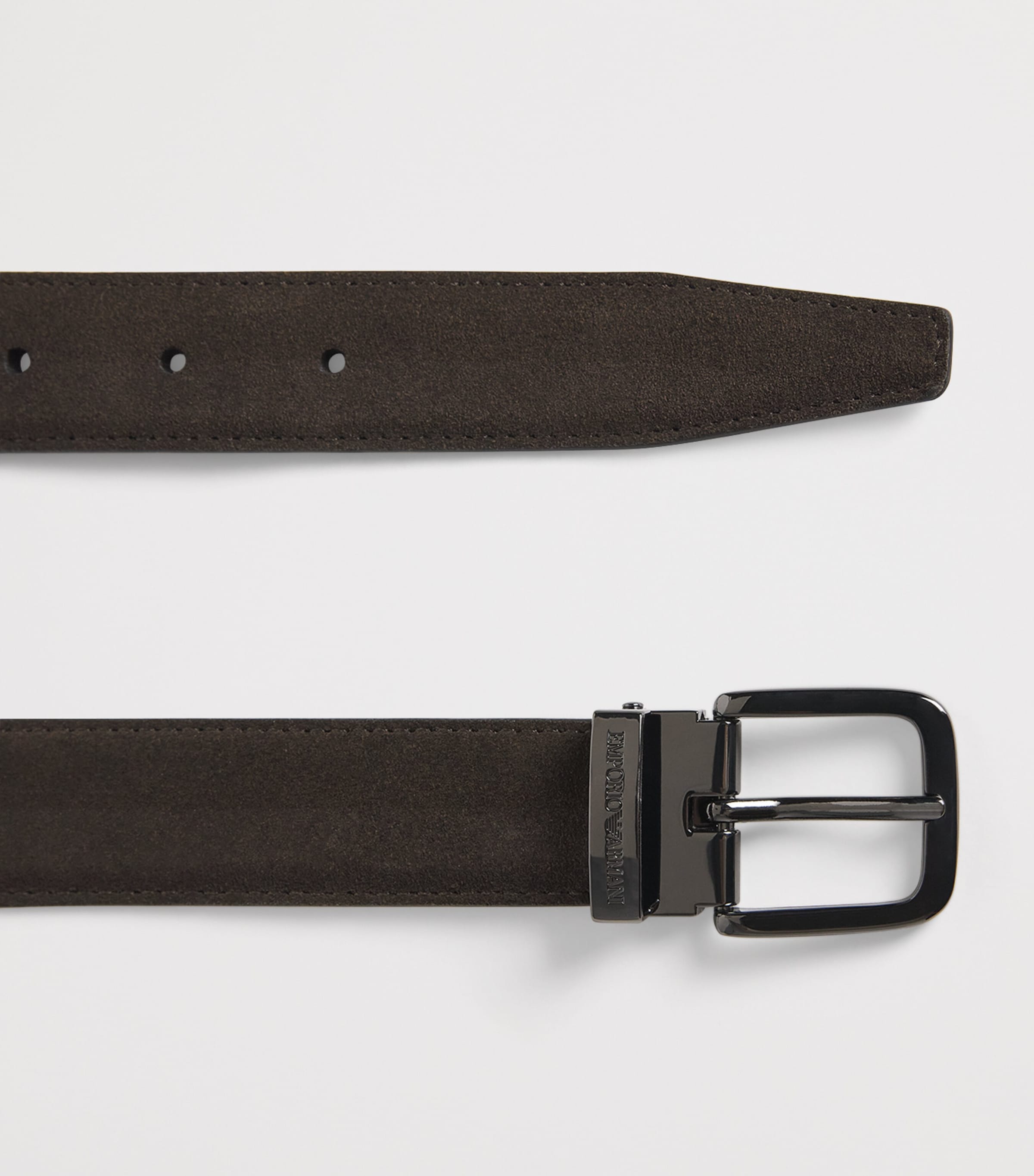 Emporio Armani Mens Leather Buckle Belt Image 3