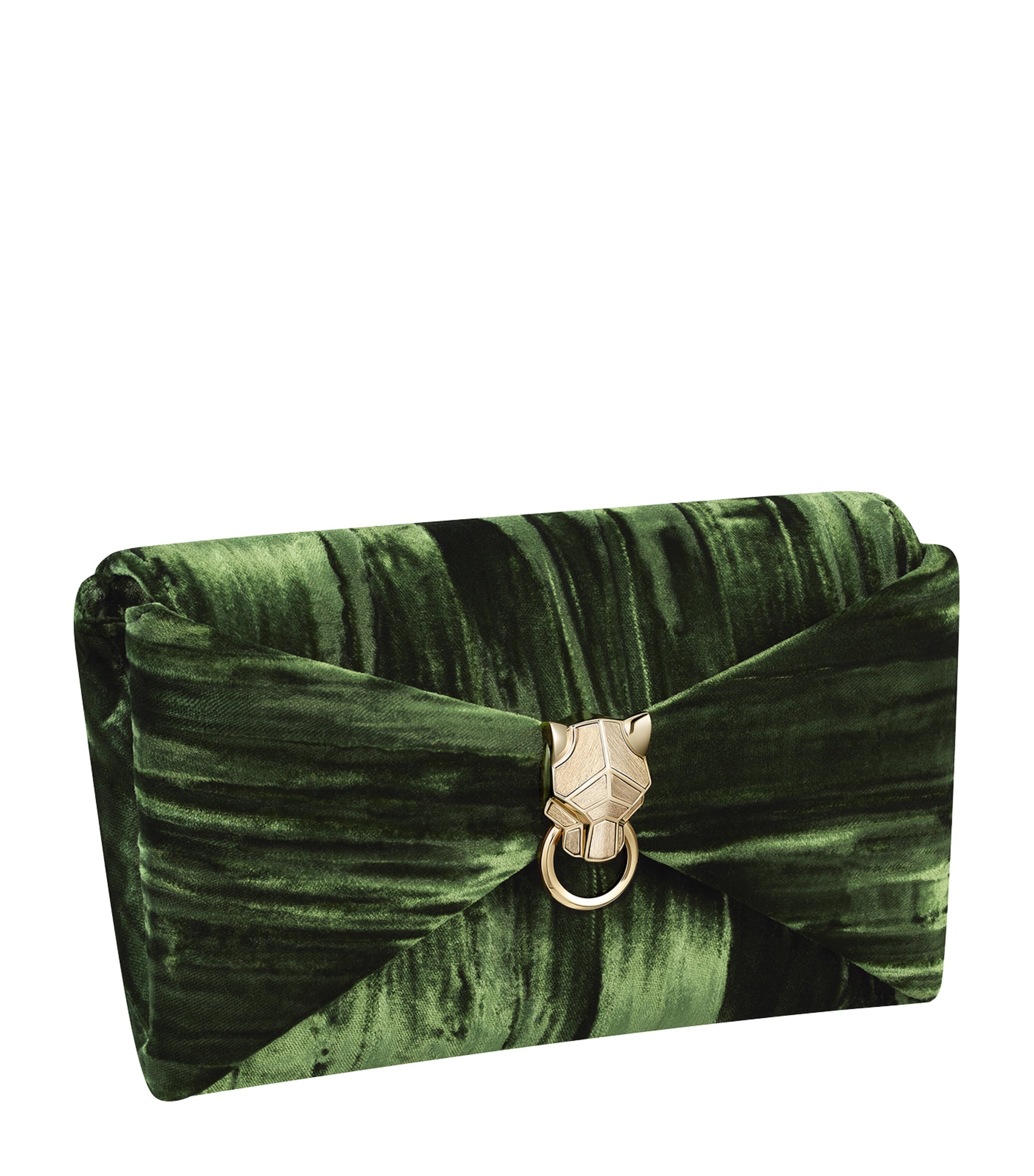Velvet Panthère Graphique de Cartier Chain Pouch GREEN Image 1