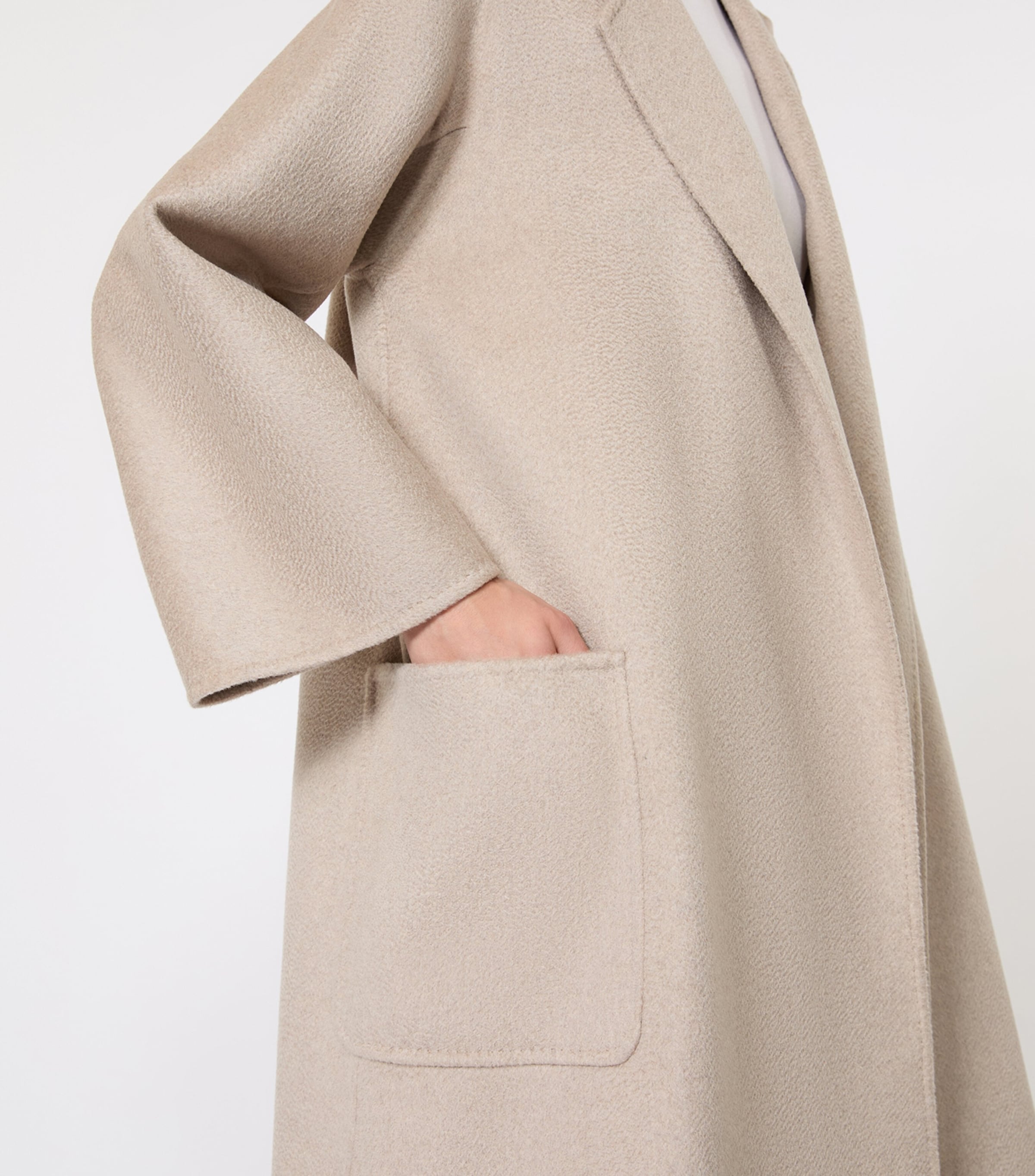 Max Mara Womens Cashmere Ludmilla Coat Sand Image 6