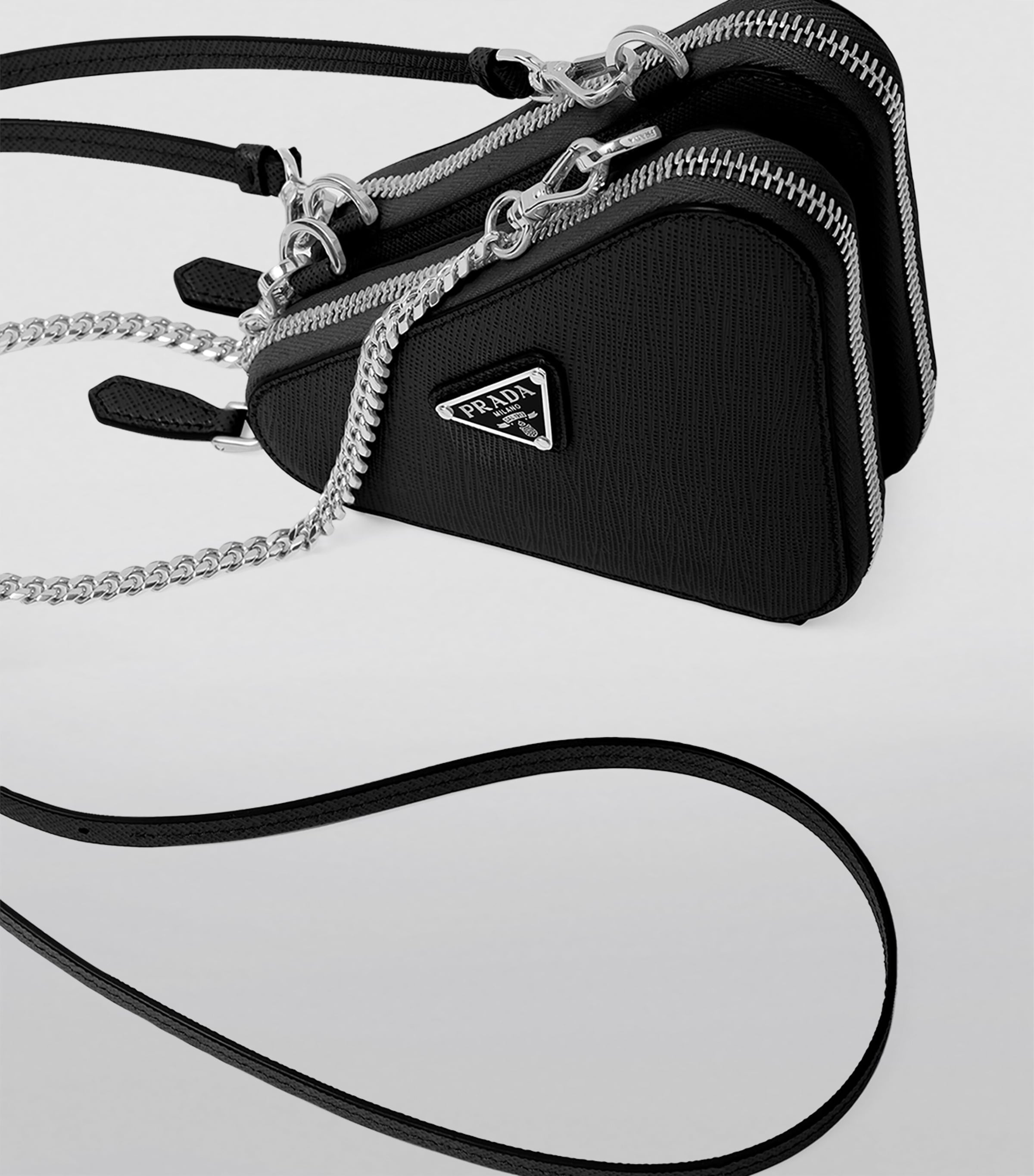 Mini Saffiano Leather Cross-Body Bag F0002 Image 8