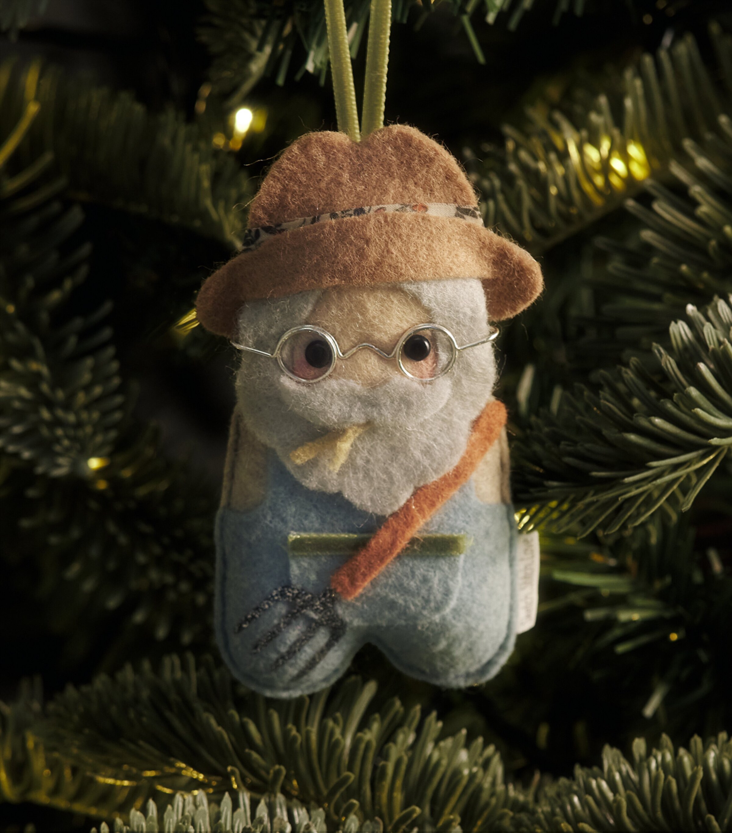 SKETCH.STITCH.LOVE Felt Farmer Tree Decoration Blue/beige Image 3