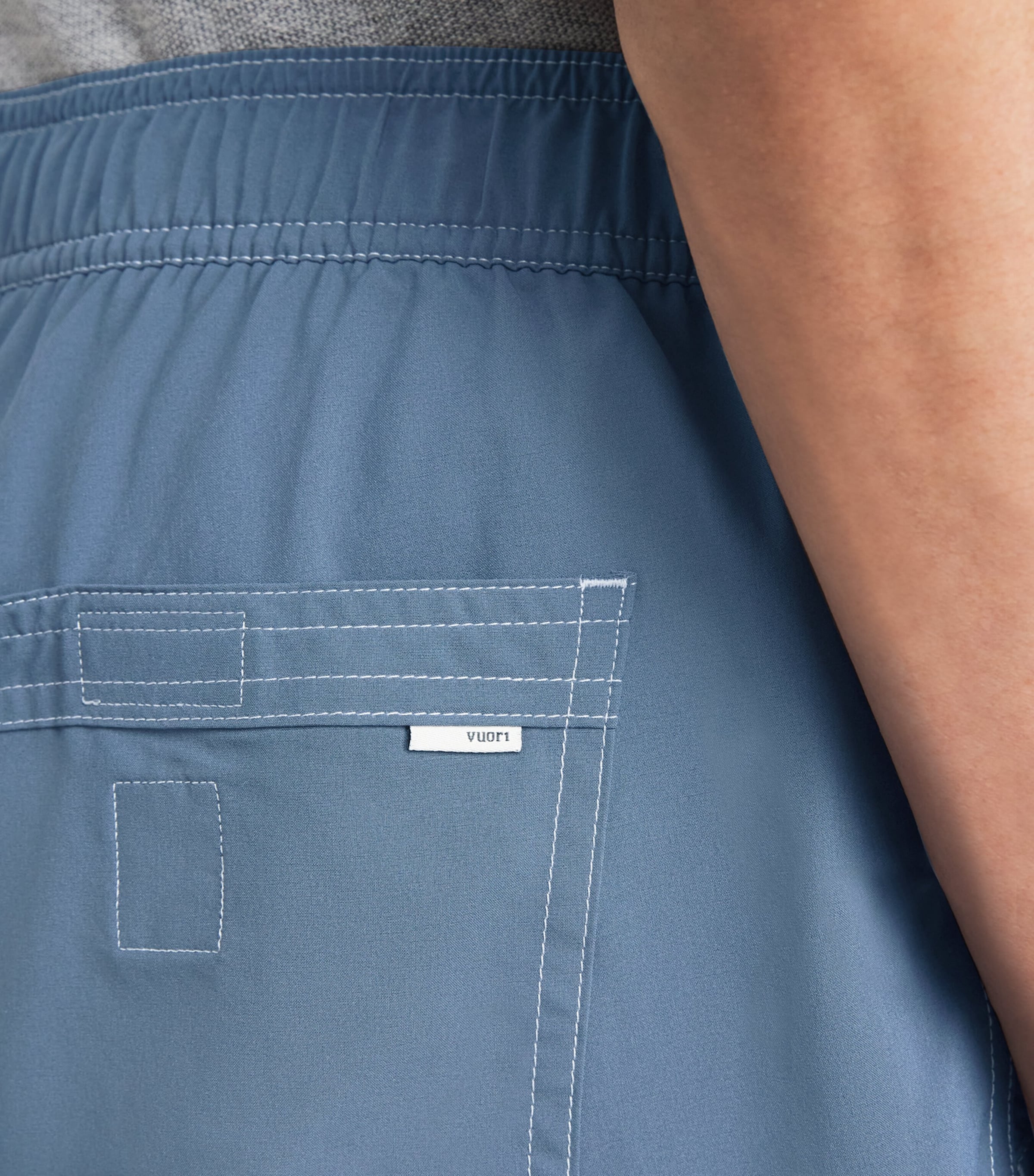 VUORI Mens 7'' Lined Kore Shorts Bea Blue Sea Washed Image 3