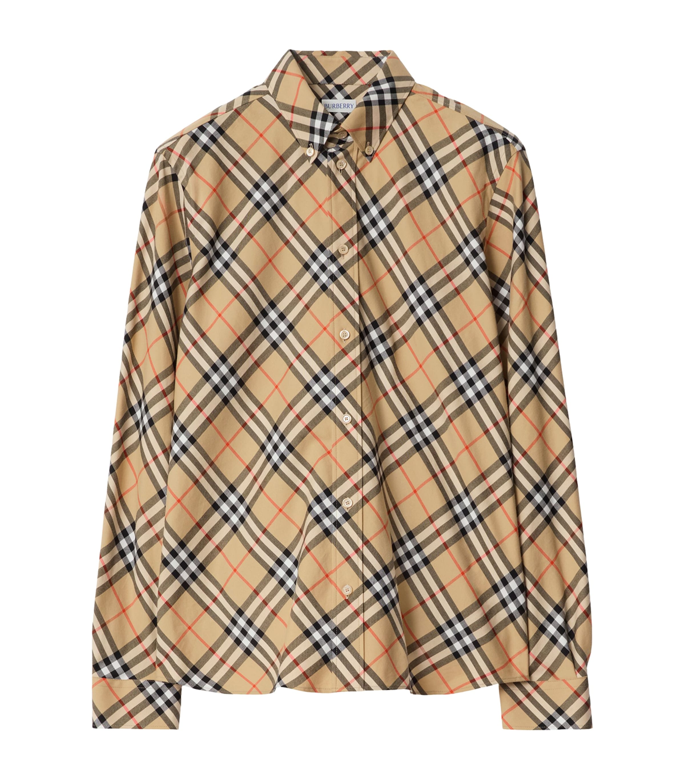 Cotton Flannel Check Shirt SAND IP CHECK Image 1
