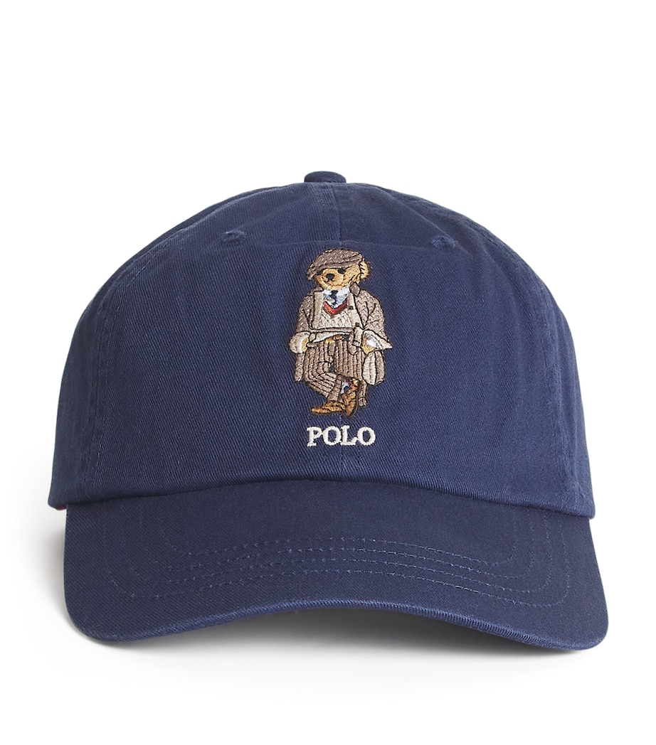 Cotton Polo Bear Baseball Cap NAVY Image 1