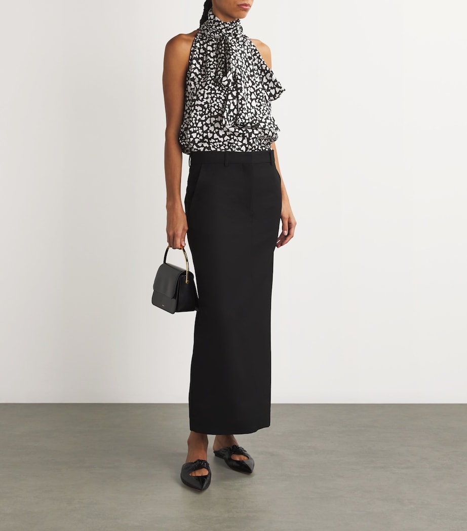 Silk-Blend Brooke Blouse PRINT Image 2