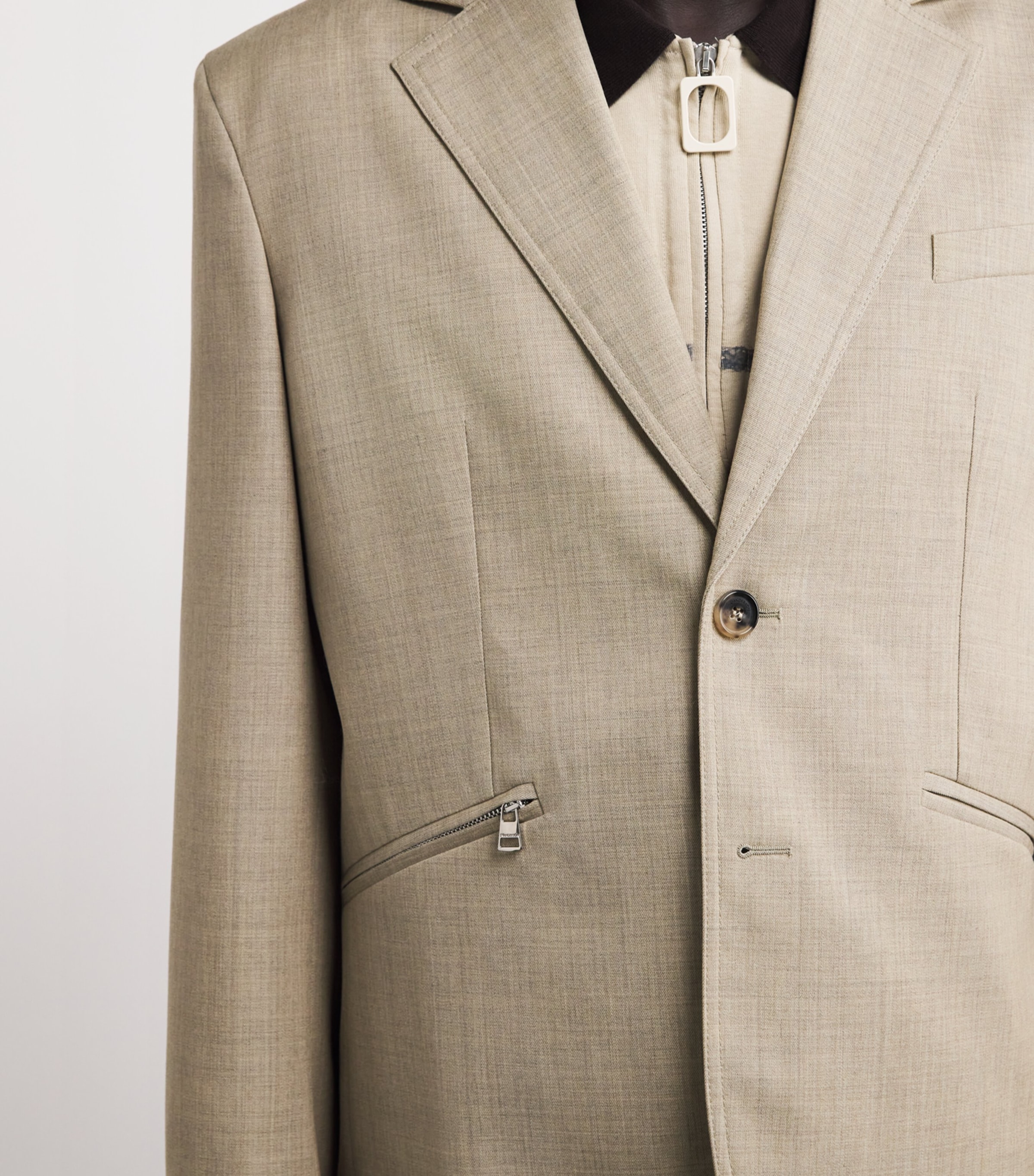 JW Anderson Beige Wool Tailored Blazer | Harrods AE