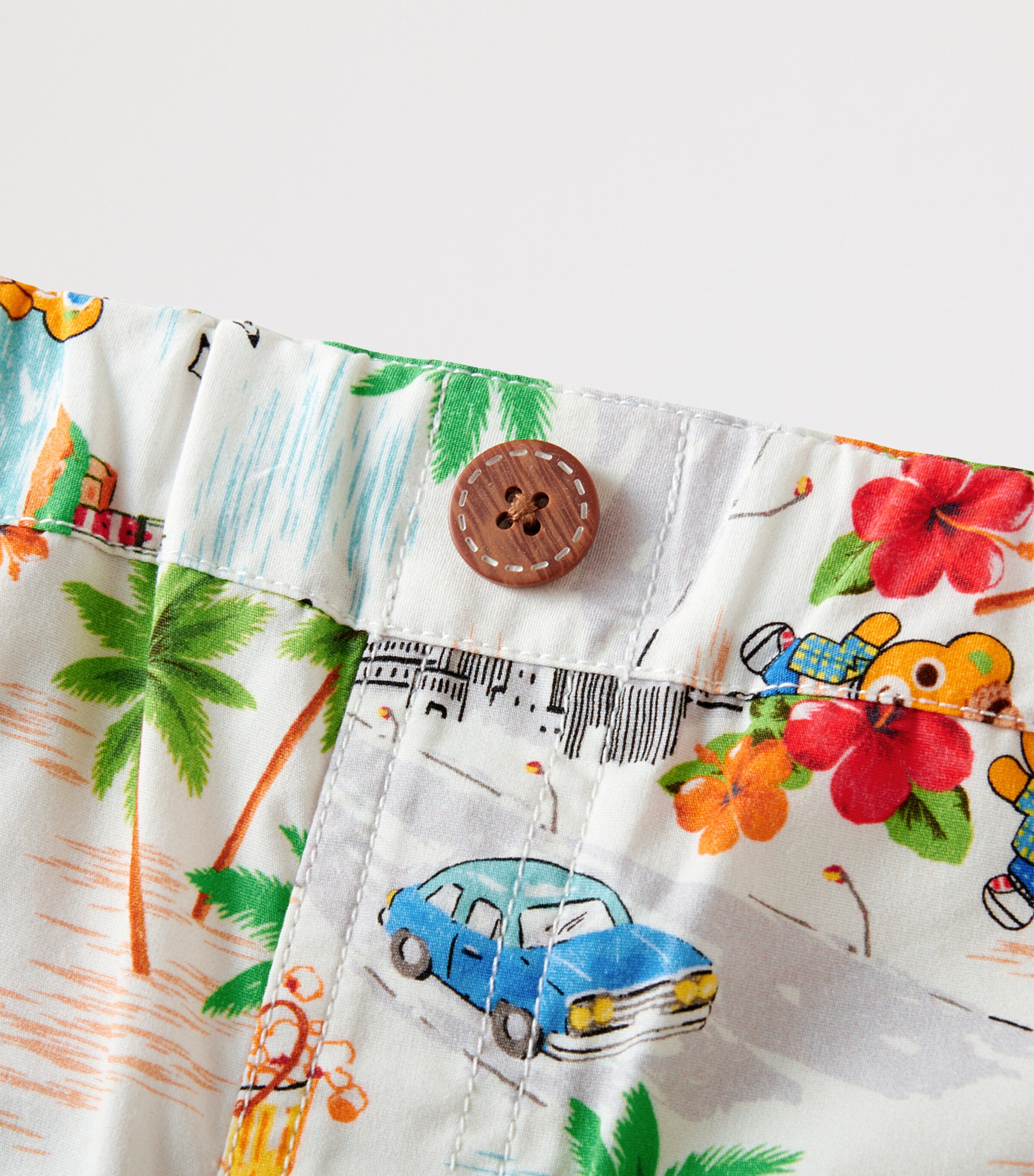 Miki House Cotton-Blend Tropical Pucchi Shorts (2-4 Years) Image 3