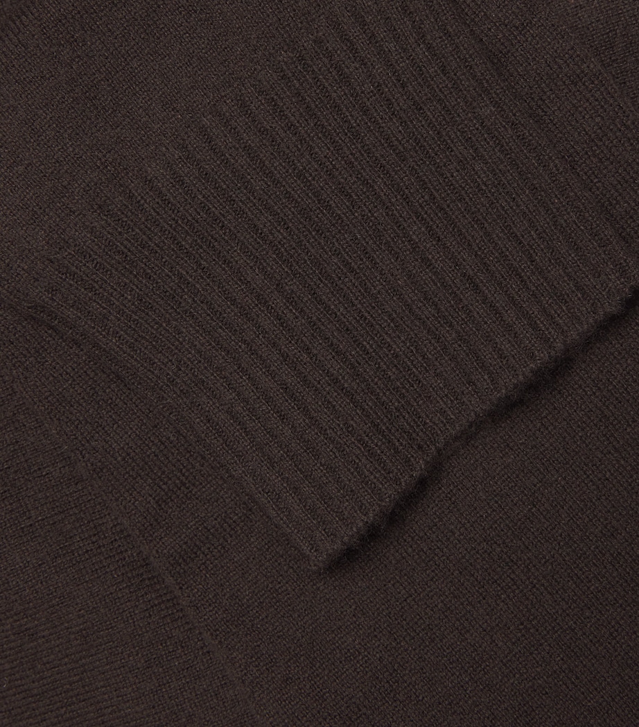 Cashmere V-Neck Holyhead Sweater BROWN WOOD Image 5