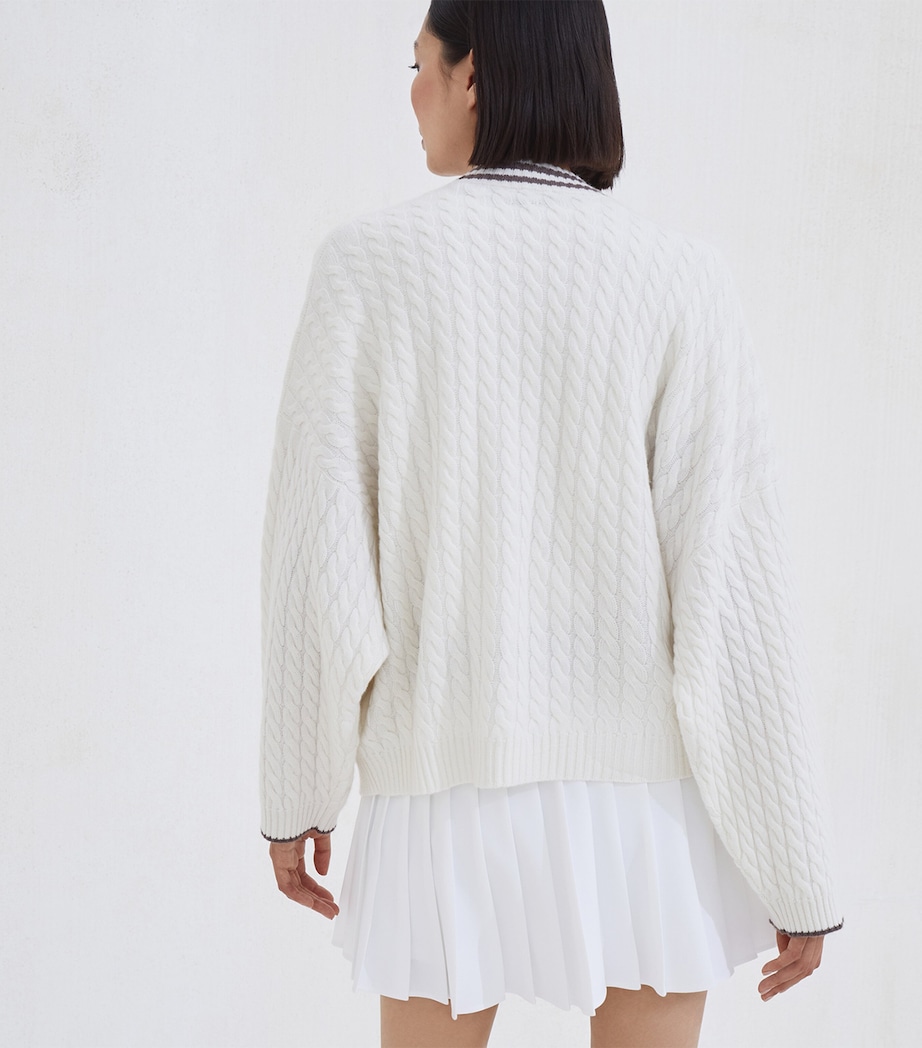 Cashmere V-Neck Cardigan CXJ82 Image 3