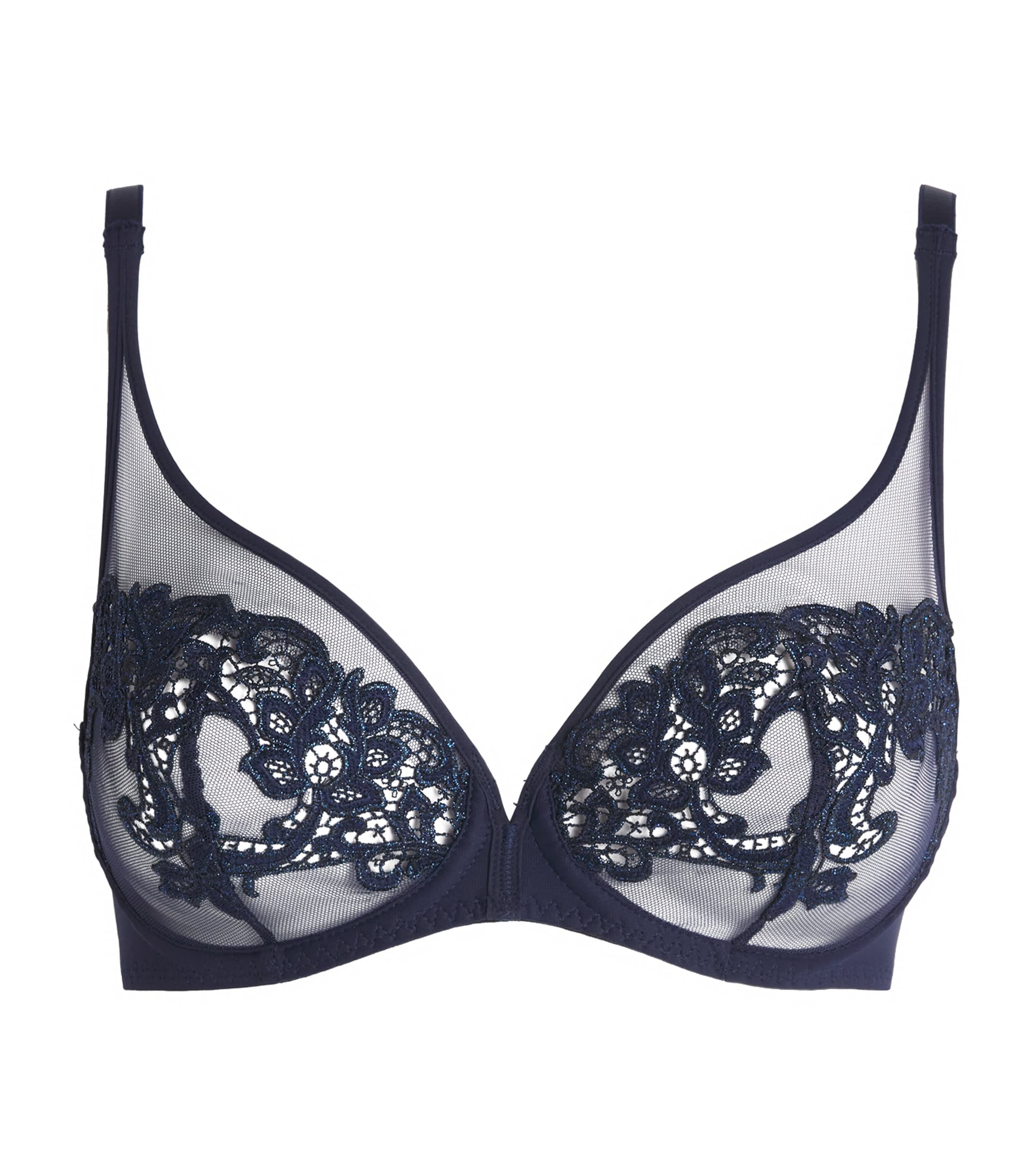Lace Saga Plunge Underwired Bra 556 SAPPHIRE Image 1