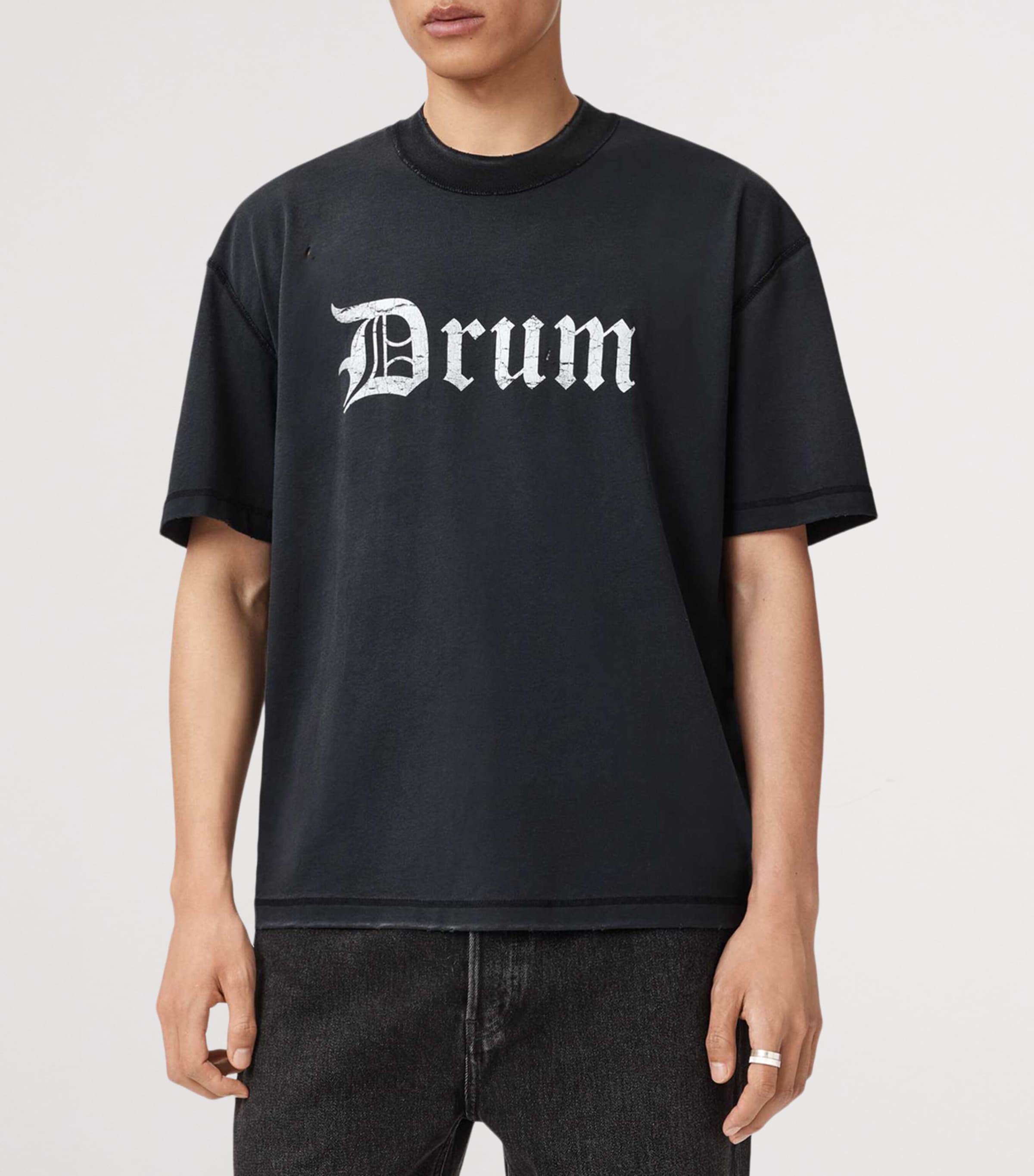 Organic Cotton Snare Cropped T-Shirt WASHED BLACK Image 5